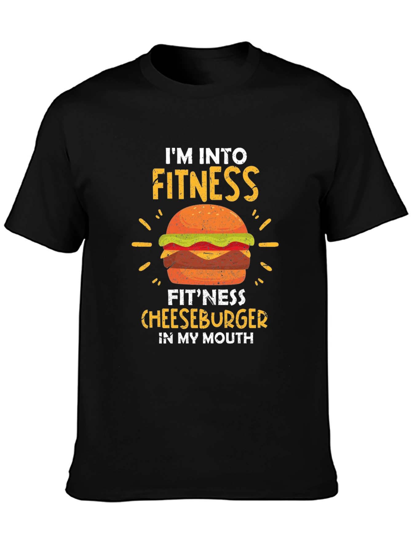Fitness Cheeseburger Graphic T-Shirt