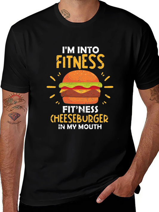 Fitness Cheeseburger Graphic T-Shirt