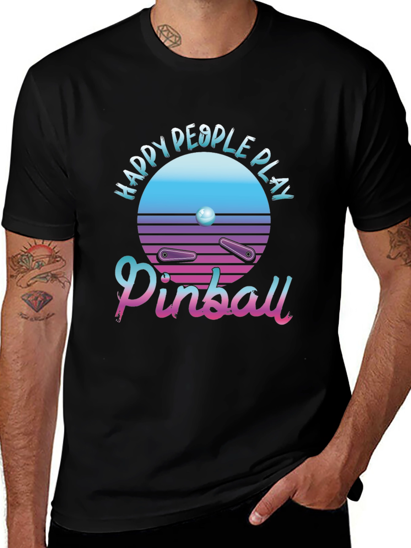 Happy People Play Pinball T-Shirt