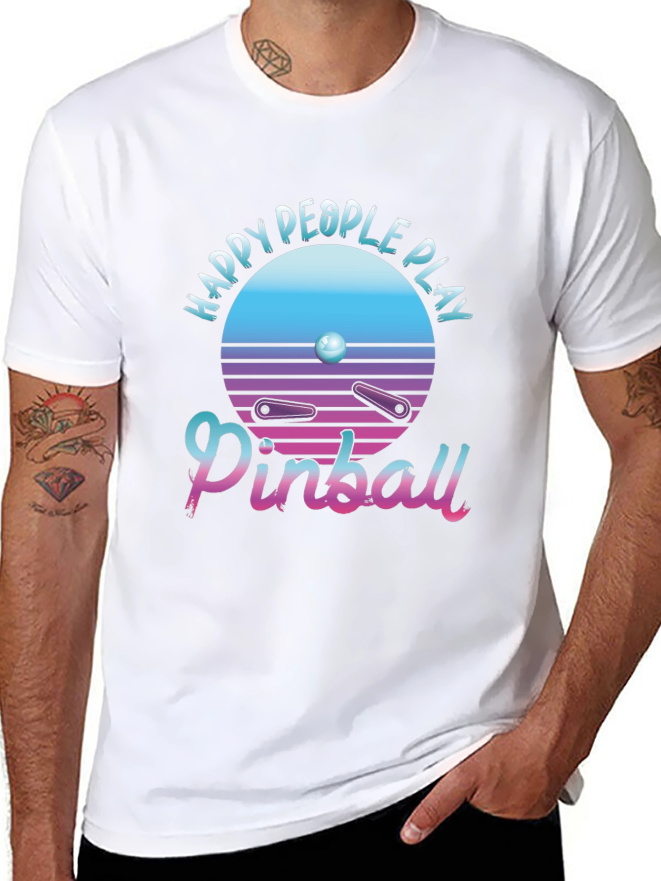 Happy People Play Pinball T-Shirt