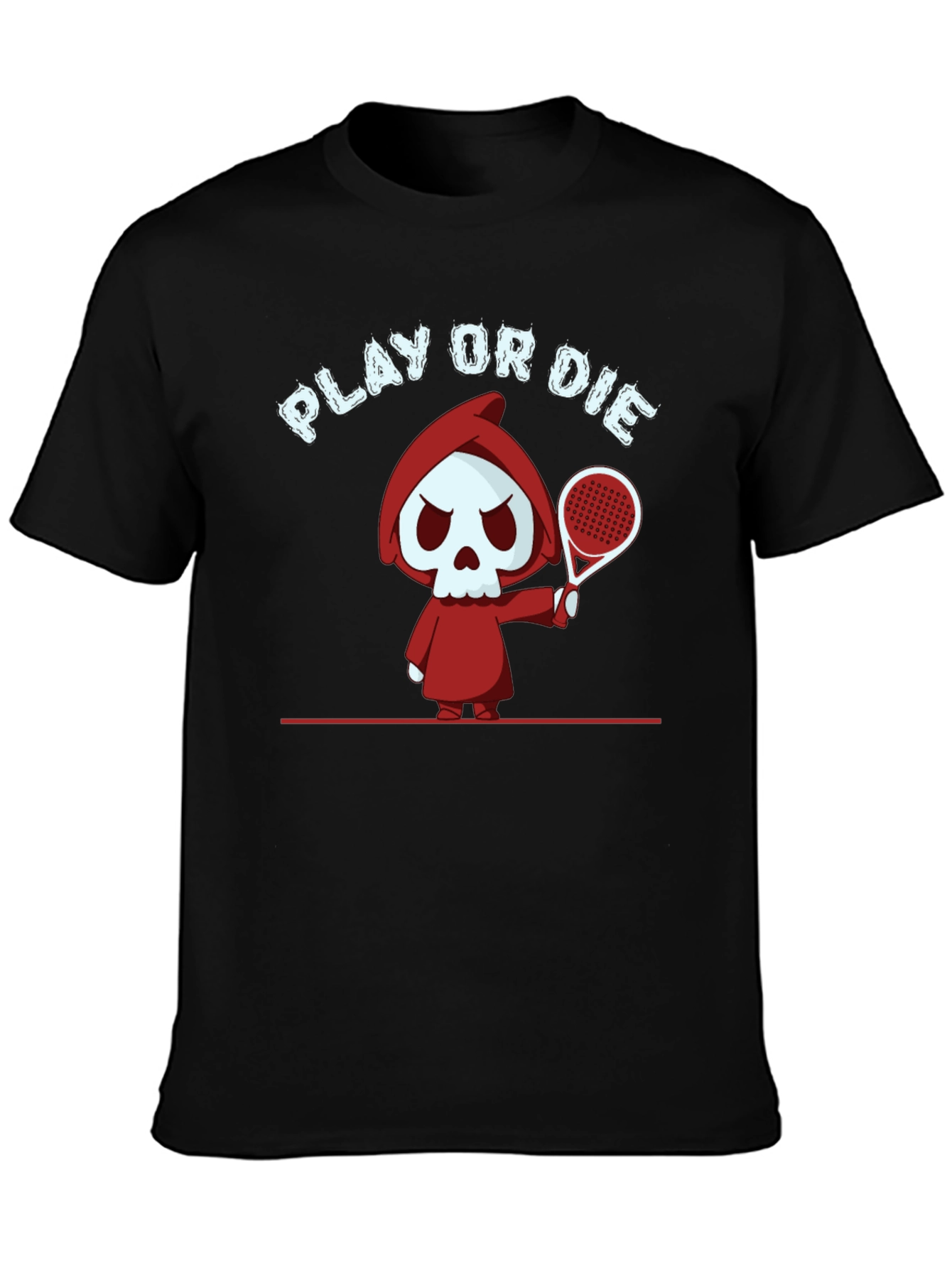 Play or Die T-Shirt - Grim Reaper Tennis