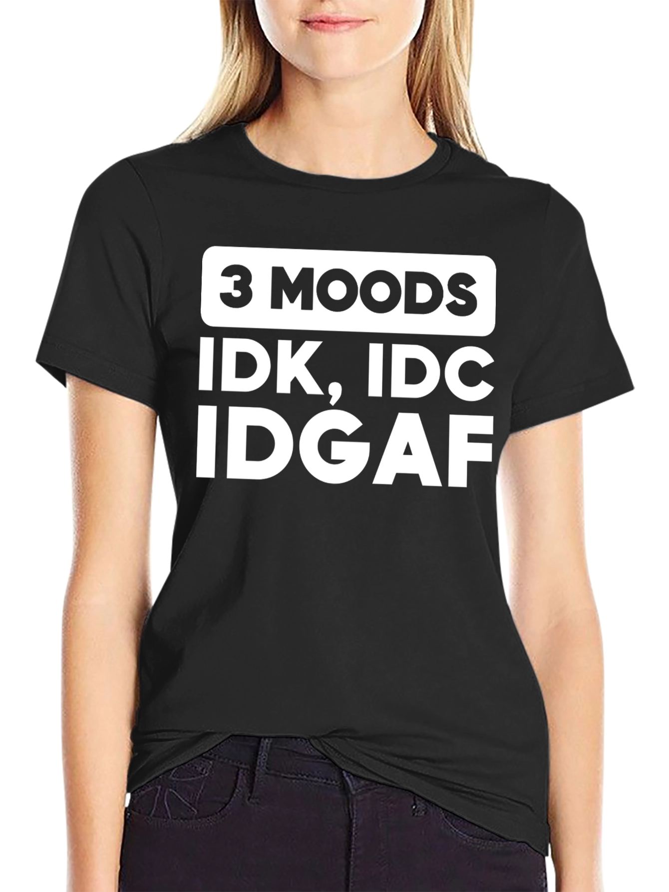 Funny 3 Moods Graphic T-Shirt