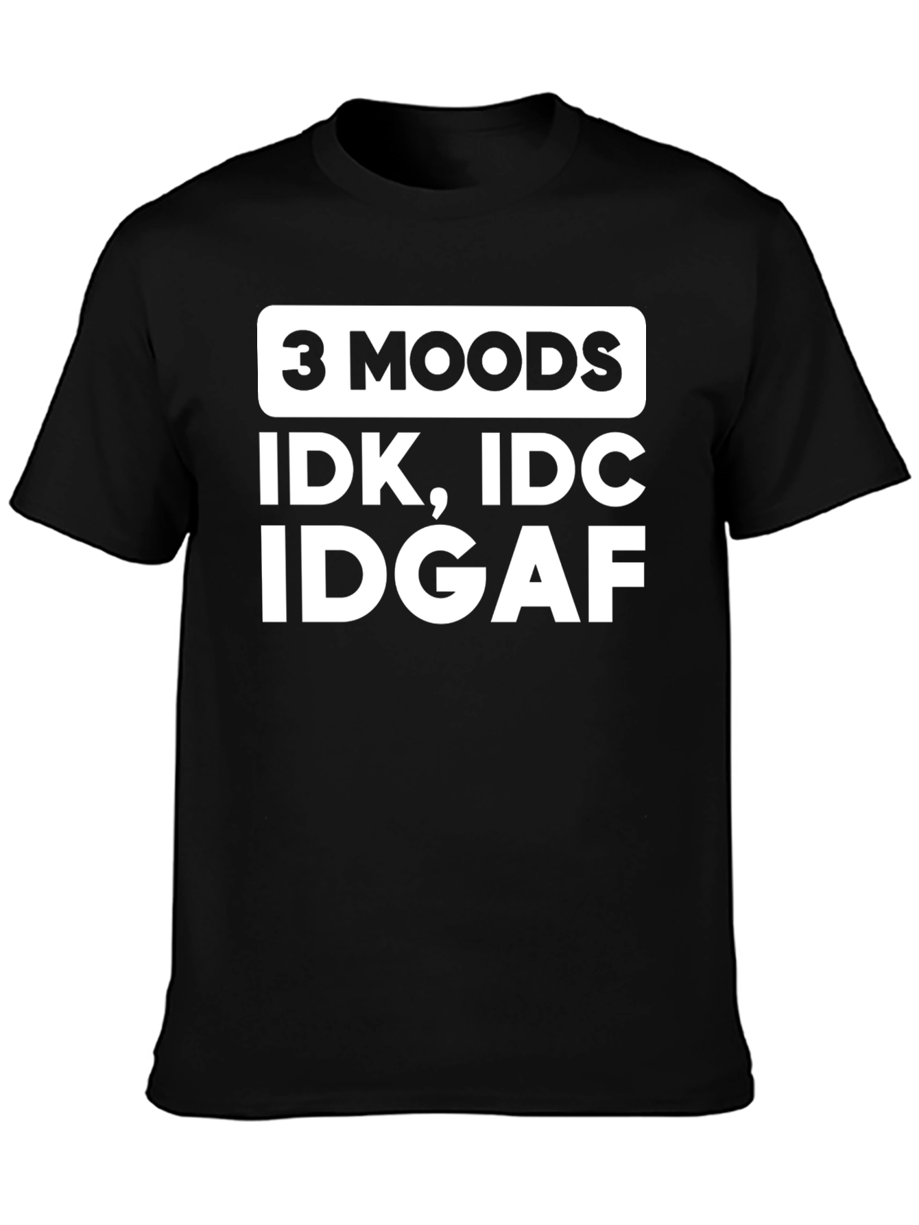 Funny 3 Moods Graphic T-Shirt
