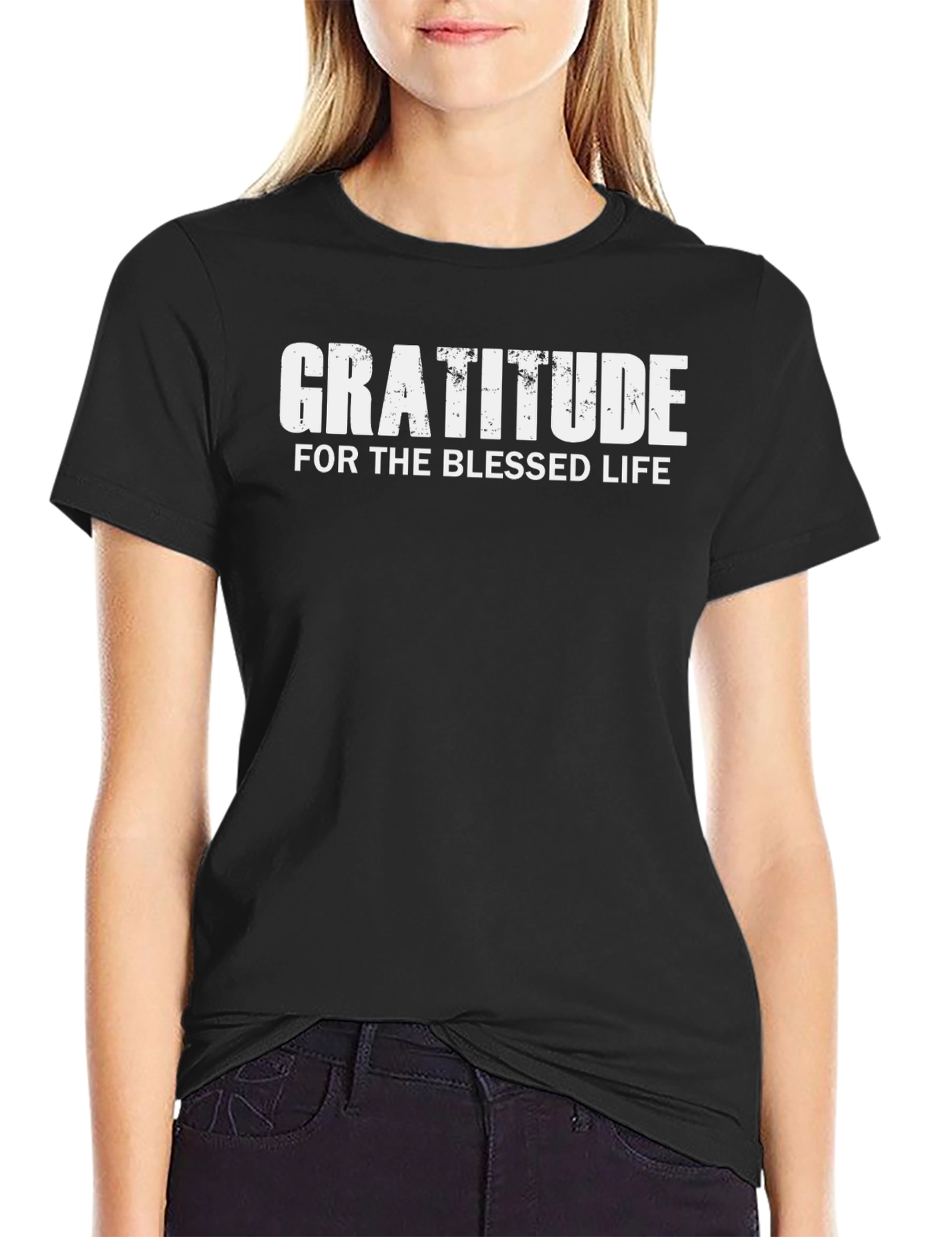 Gratitude Blessed Life Graphic T-Shirt