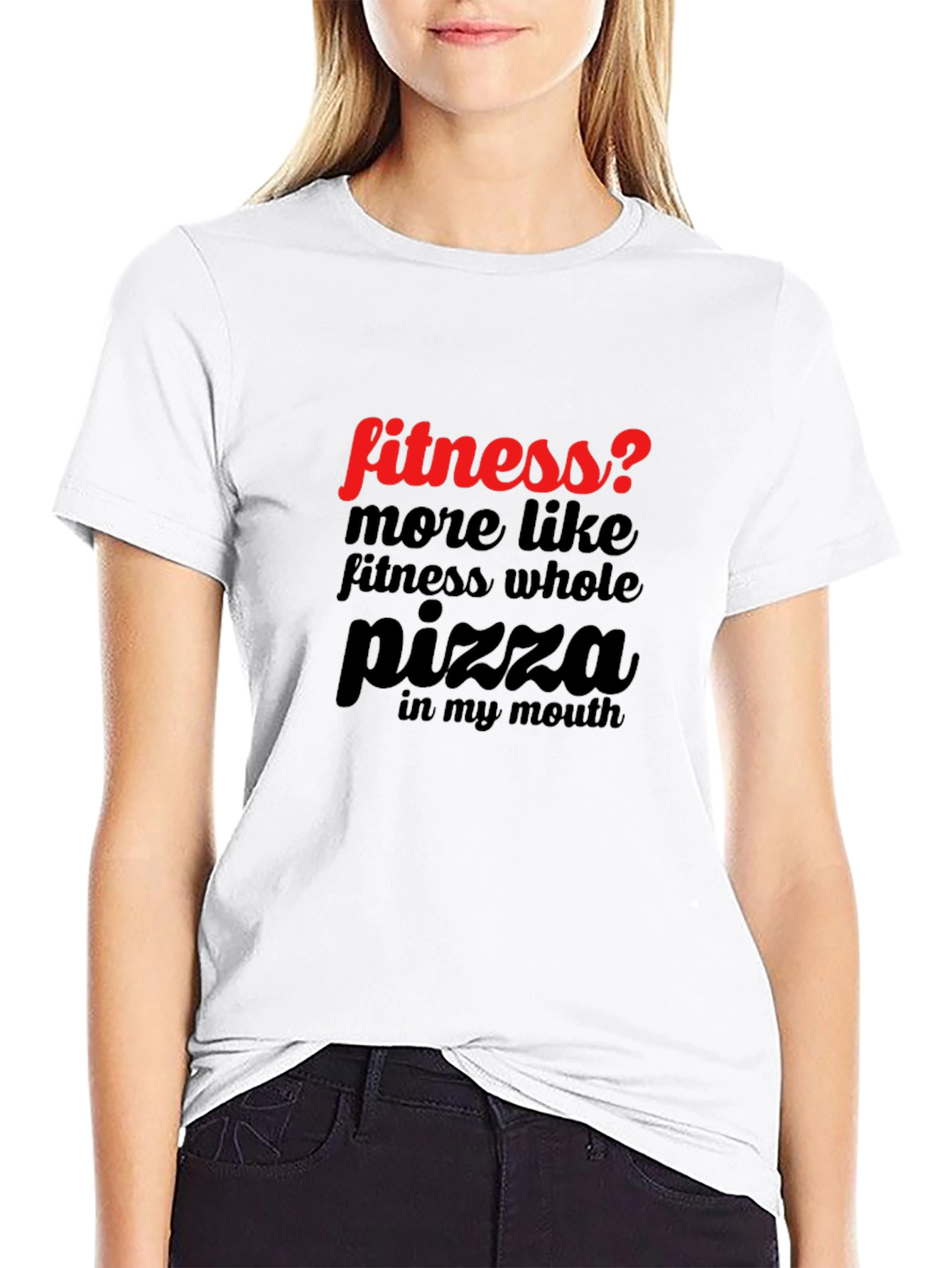 Funny Pizza Lover T-Shirt - Fitness? Black Tee