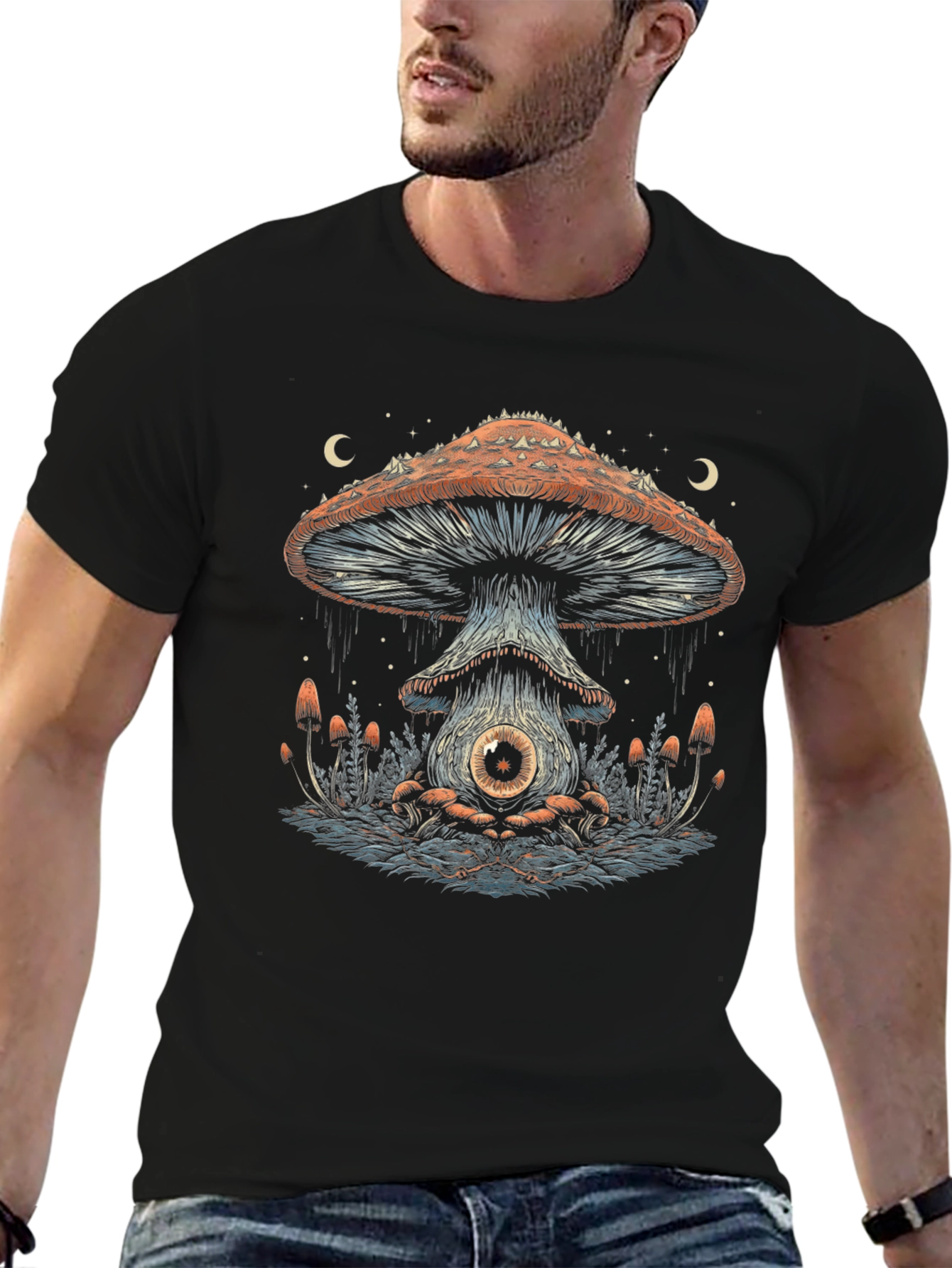 Mystic Mushroom T-Shirt - Psychedelic Eye Design