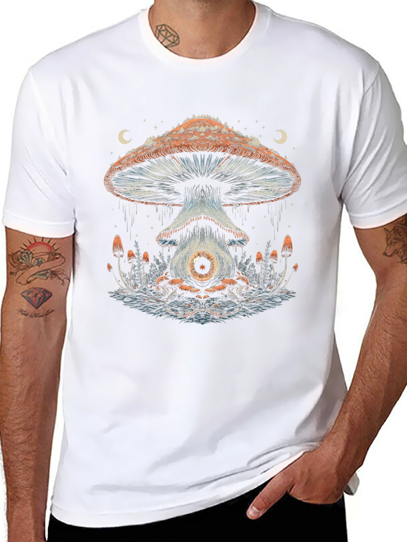 Mystic Mushroom T-Shirt - Psychedelic Eye Design