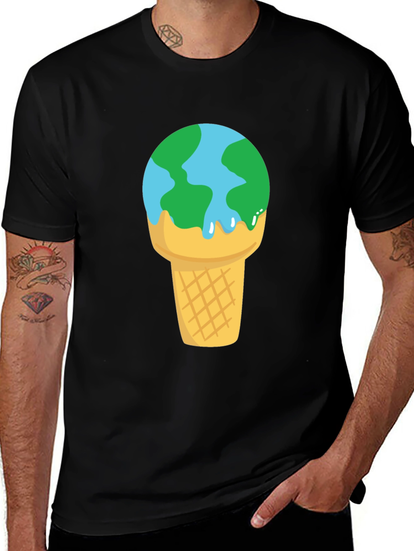 Earth Ice Cream T-Shirt - Global Warming Awareness Tee