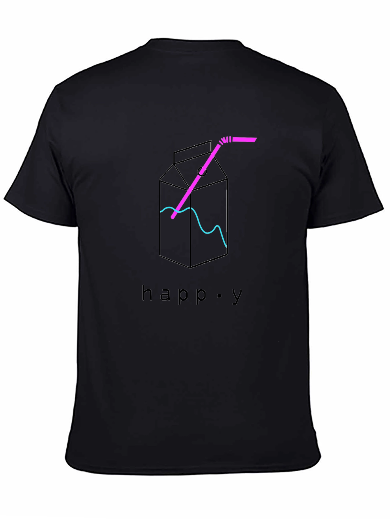 Happy Milk Carton Graphic Tee - Trendy Casual Shirt