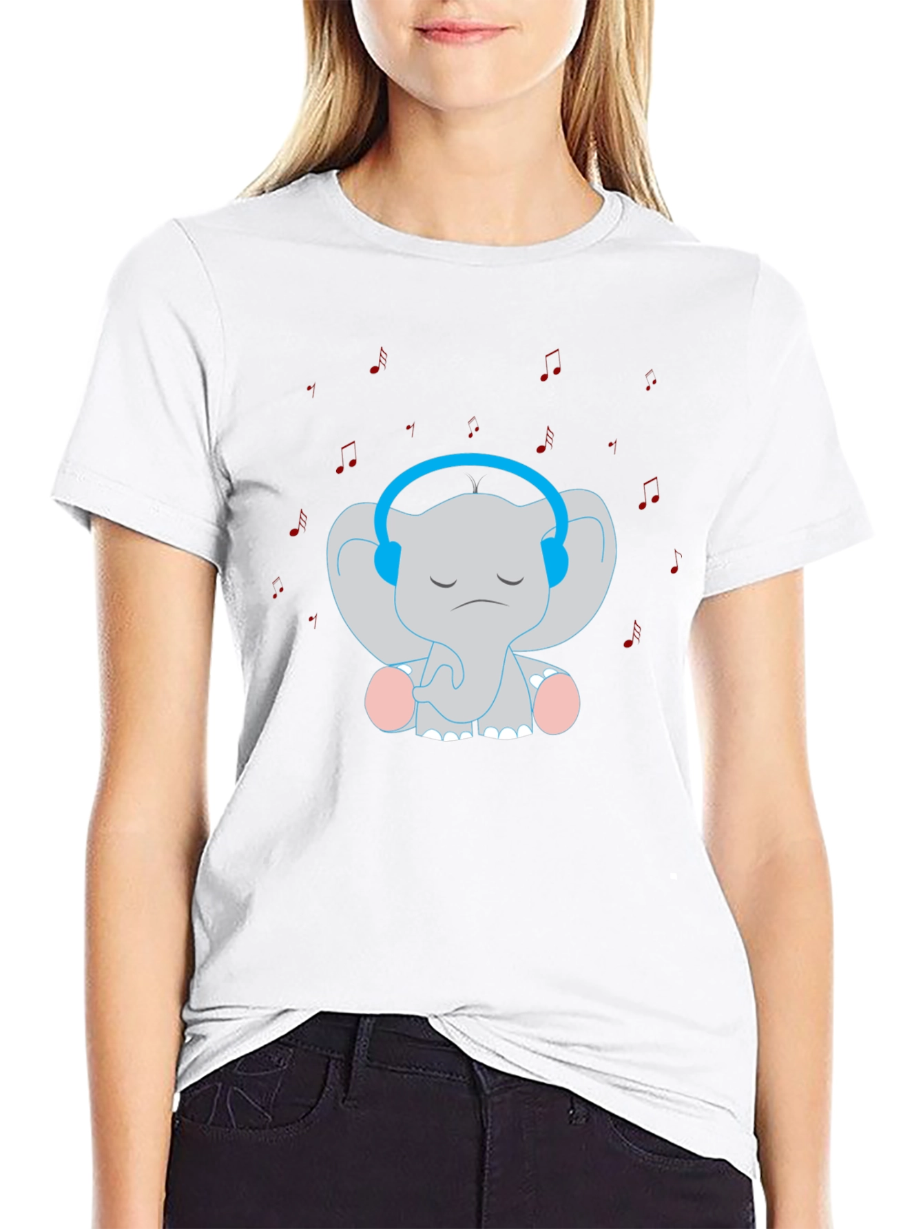 Elephant Tunes T-Shirt: Cute Music Lover Tee
