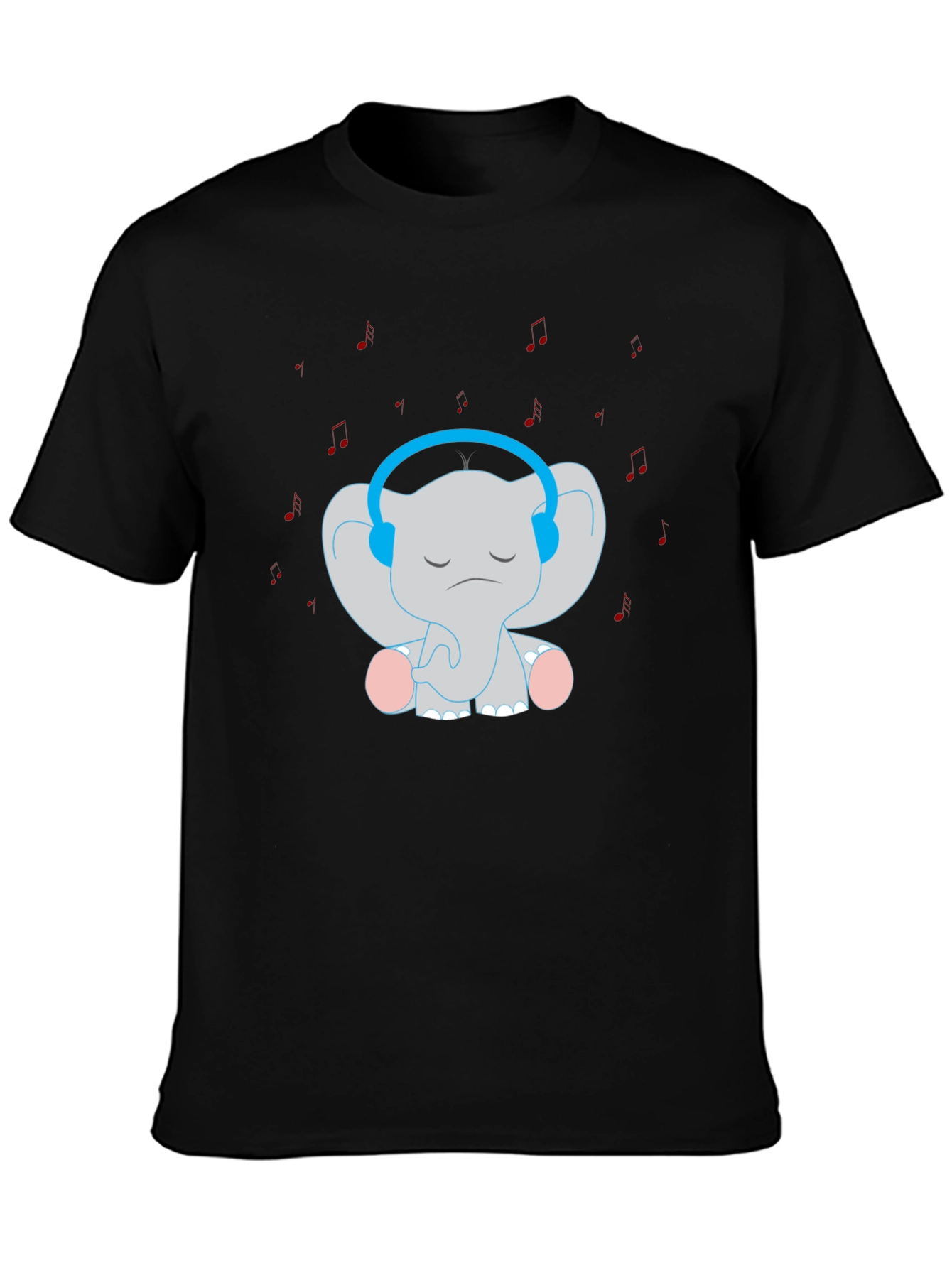 Elephant Tunes T-Shirt: Cute Music Lover Tee