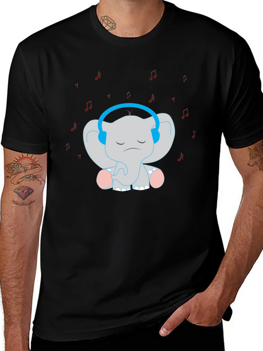 Elephant Tunes T-Shirt: Cute Music Lover Tee