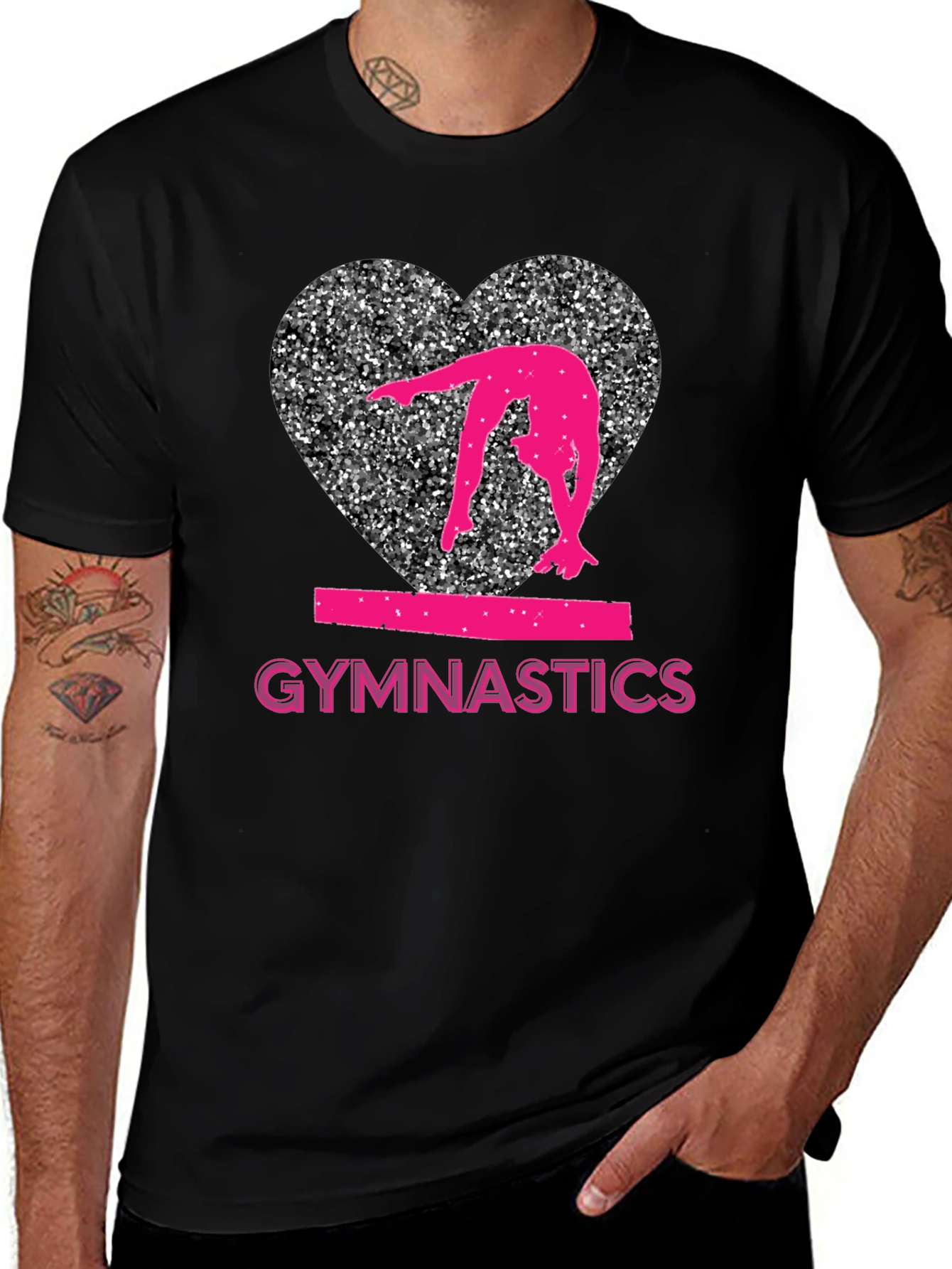 Gymnastics Heart Graphic T-Shirt