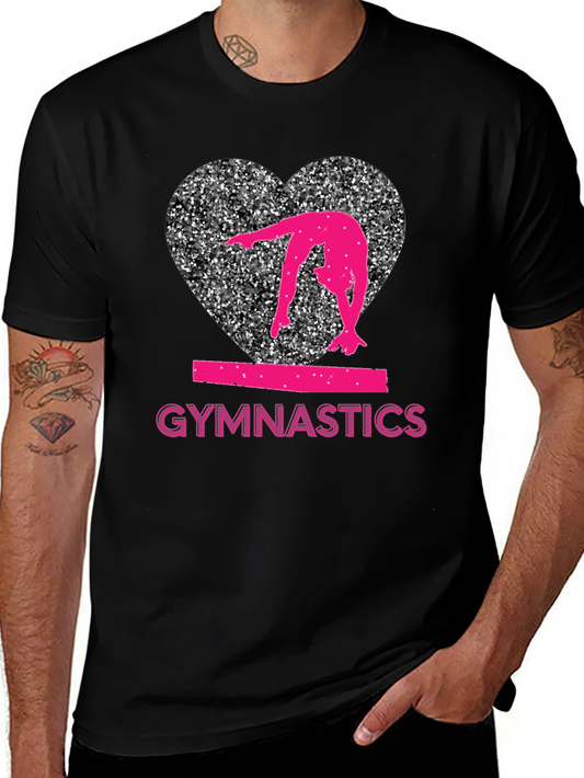 Gymnastics Heart Graphic T-Shirt