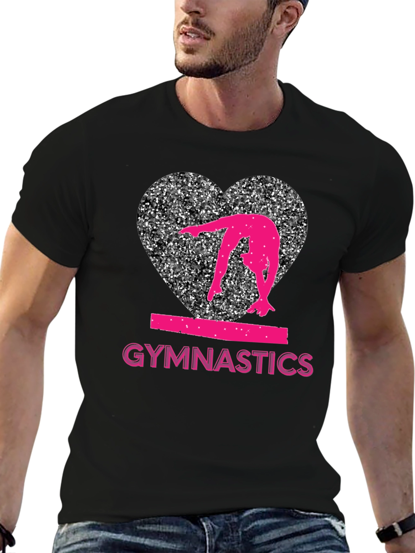Gymnastics Heart Graphic T-Shirt