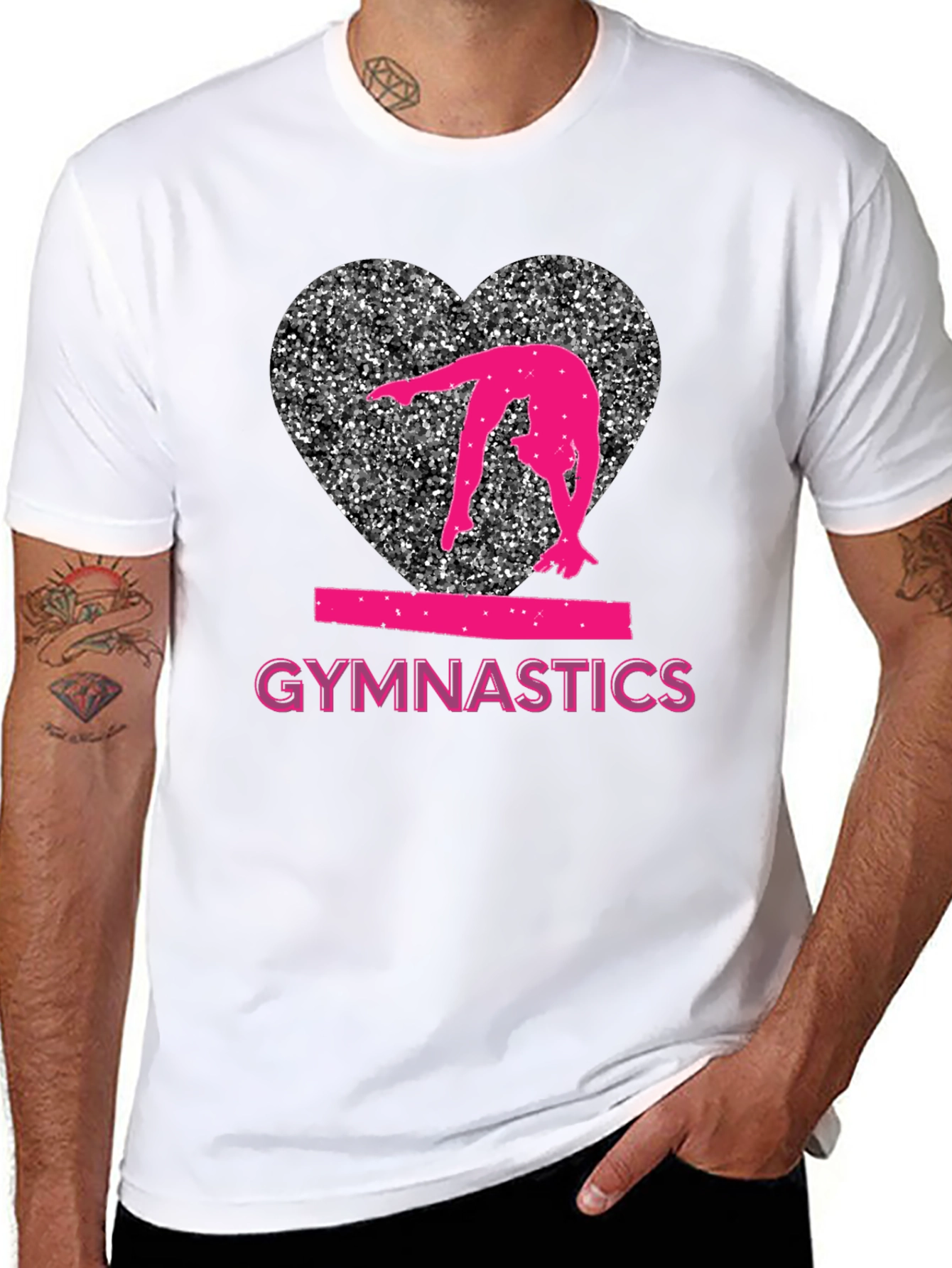 Gymnastics Heart Graphic T-Shirt