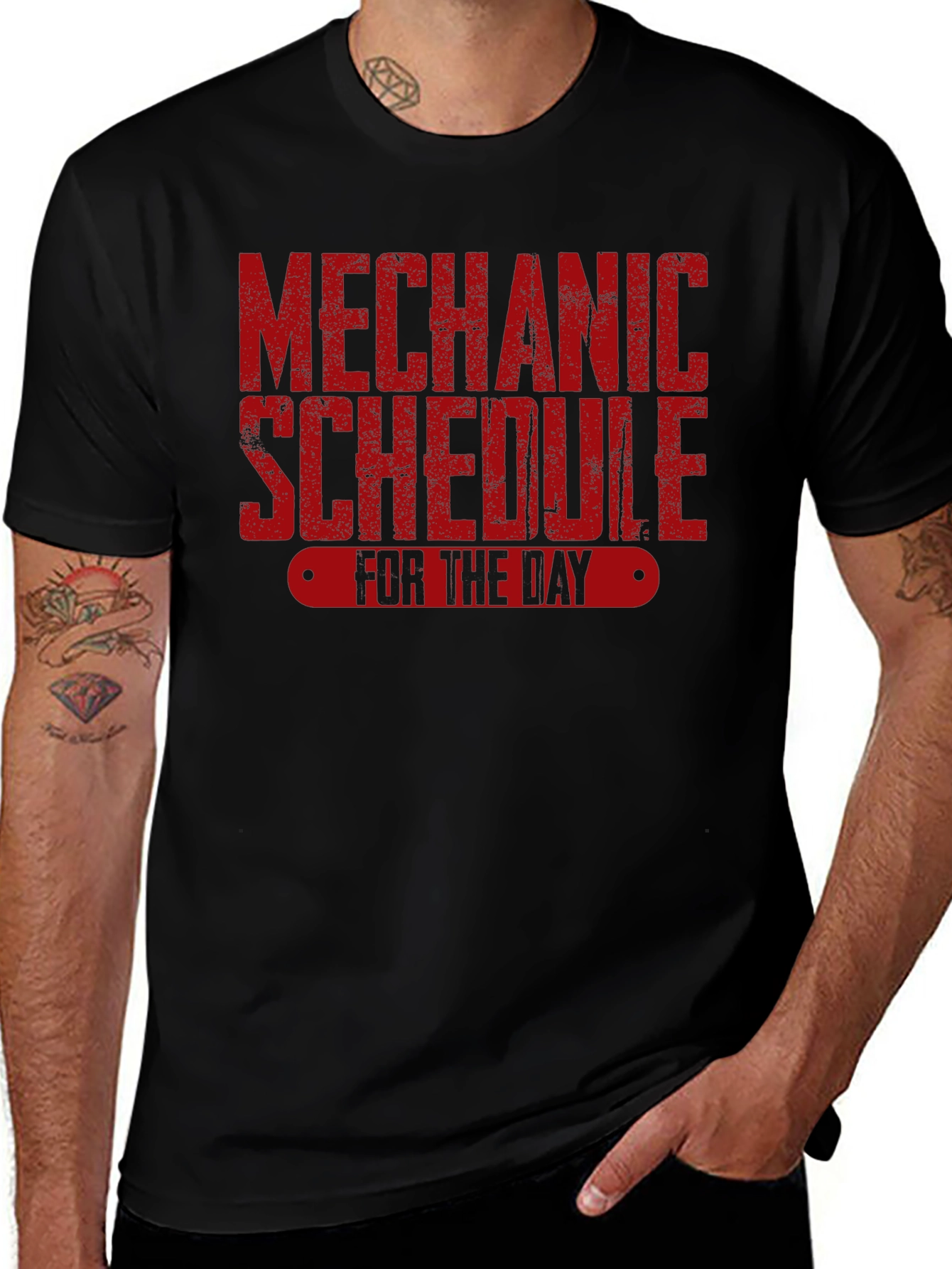 Mechanic Schedule Black T-Shirt
