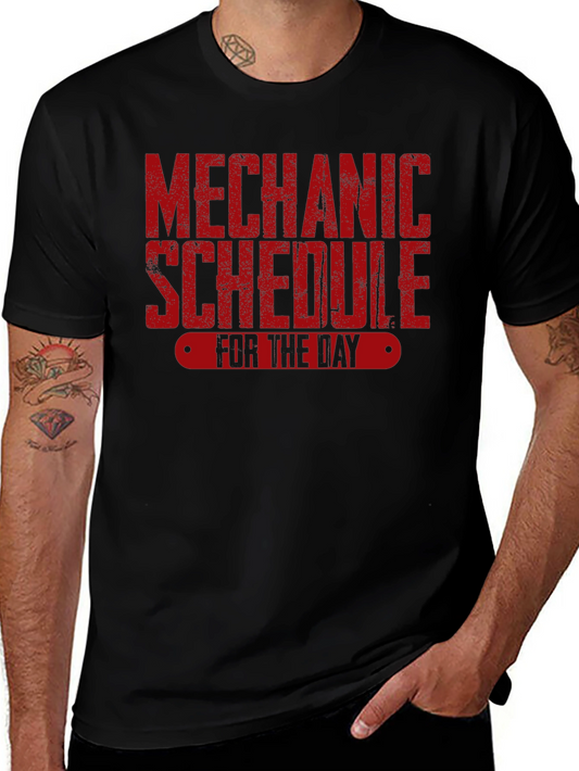 Mechanic Schedule Black T-Shirt