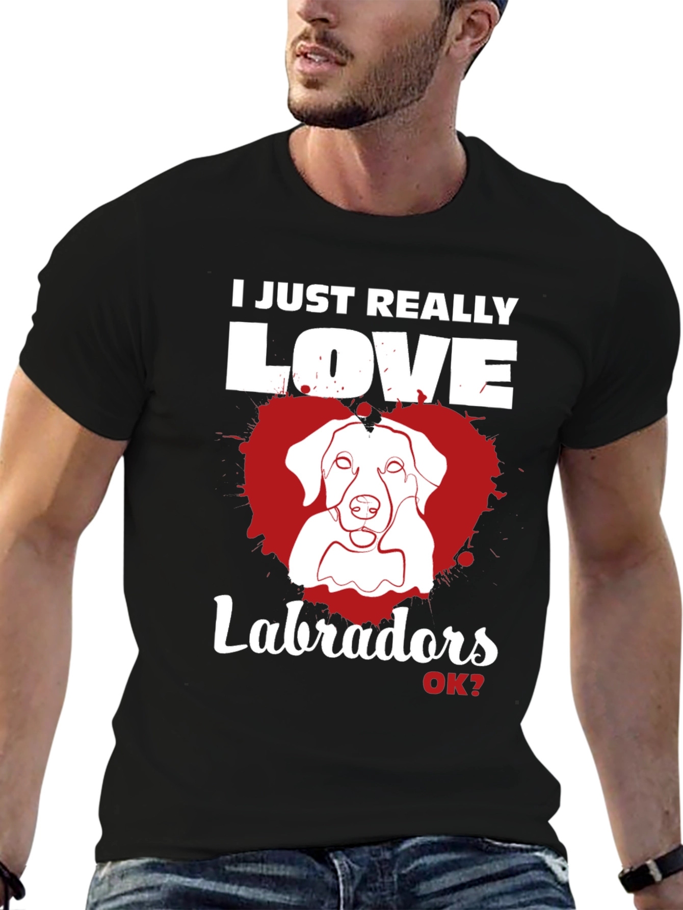 I Love Labradors T-Shirt - Heart Dog Tee