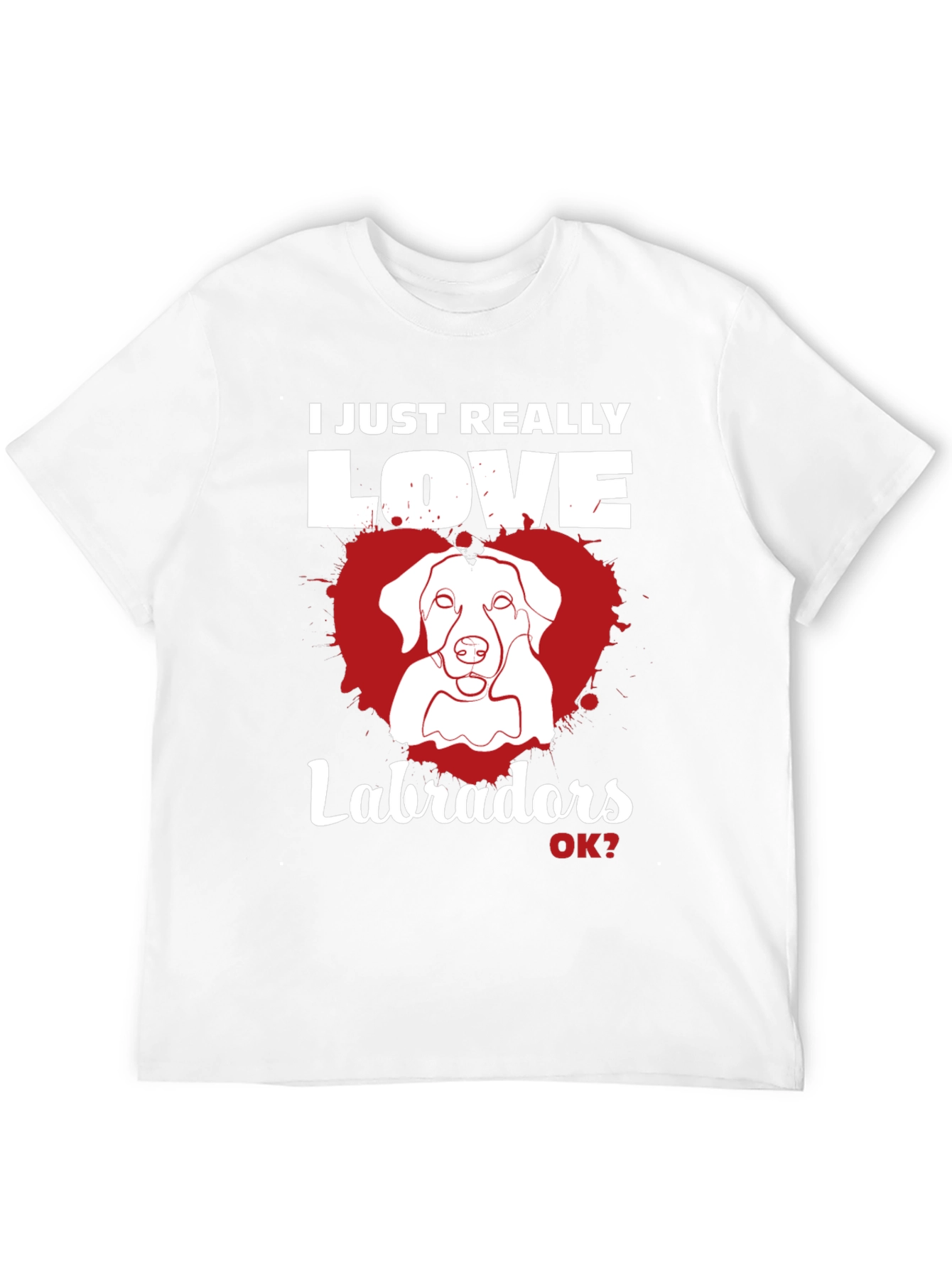 I Love Labradors T-Shirt - Heart Dog Tee