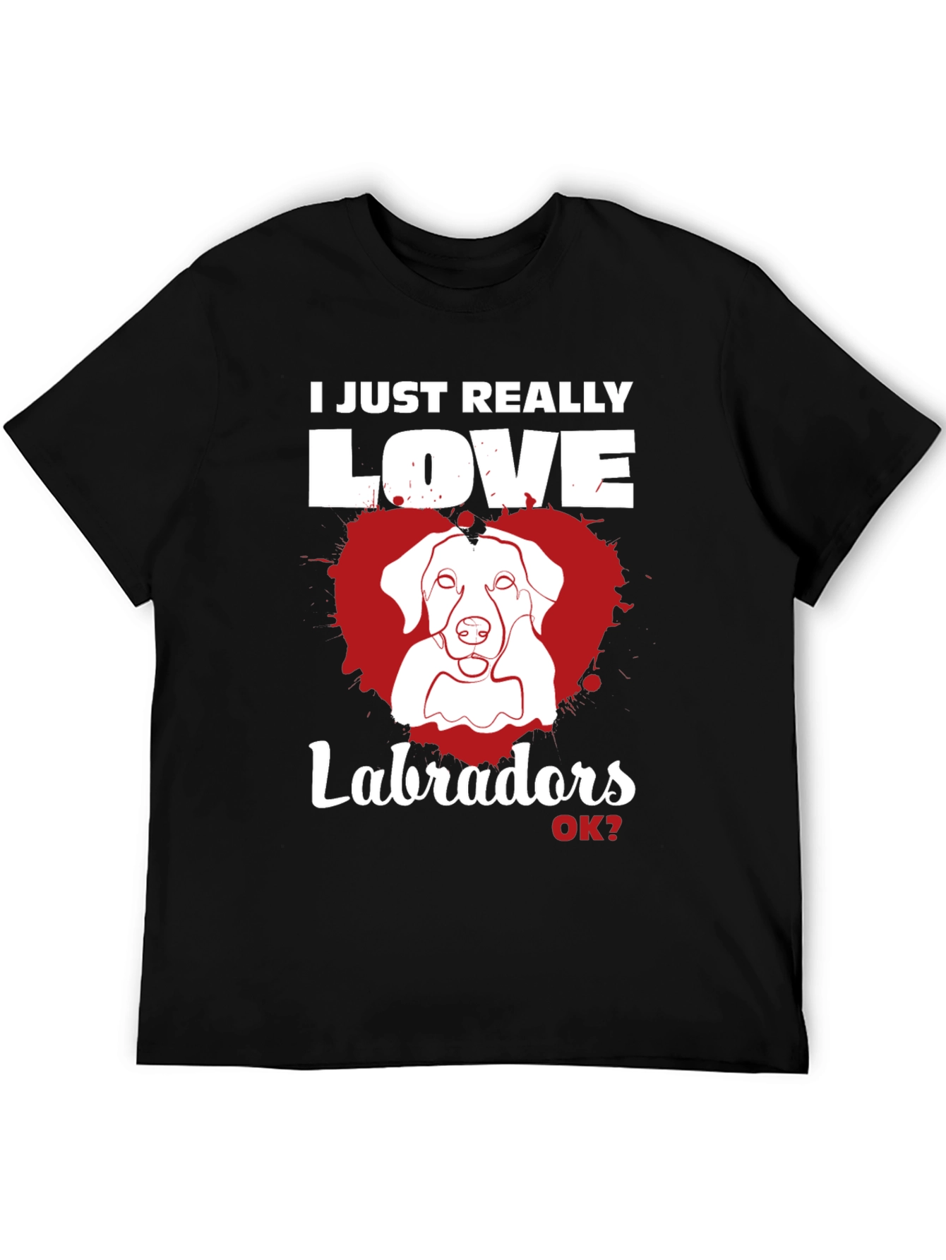 I Love Labradors T-Shirt - Heart Dog Tee