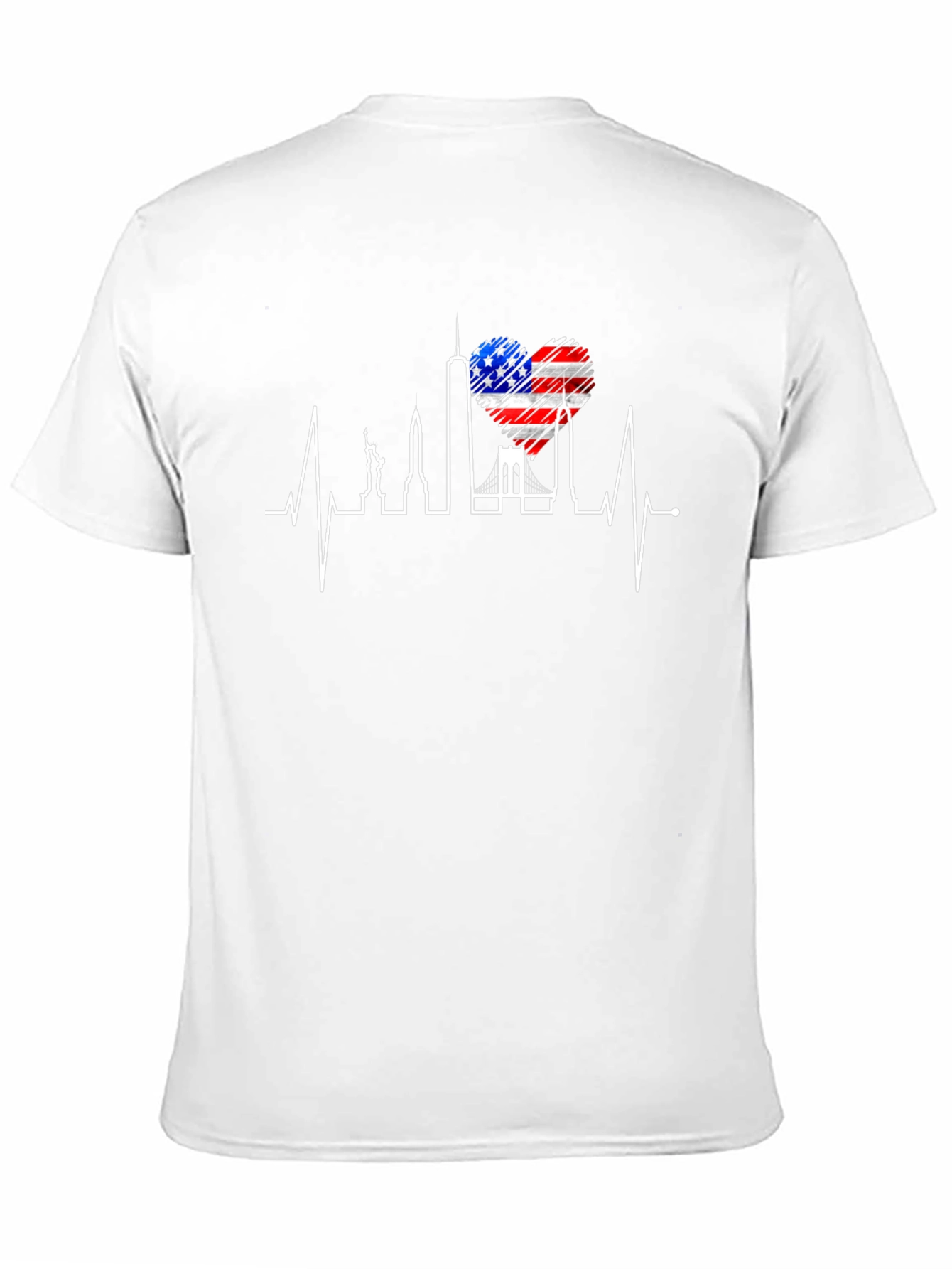 NYC Skyline Heartbeat Graphic T-Shirt