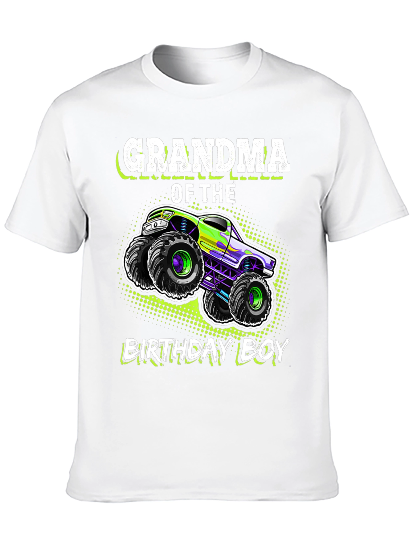 Grandma of the Birthday Boy Monster Truck T-Shirt