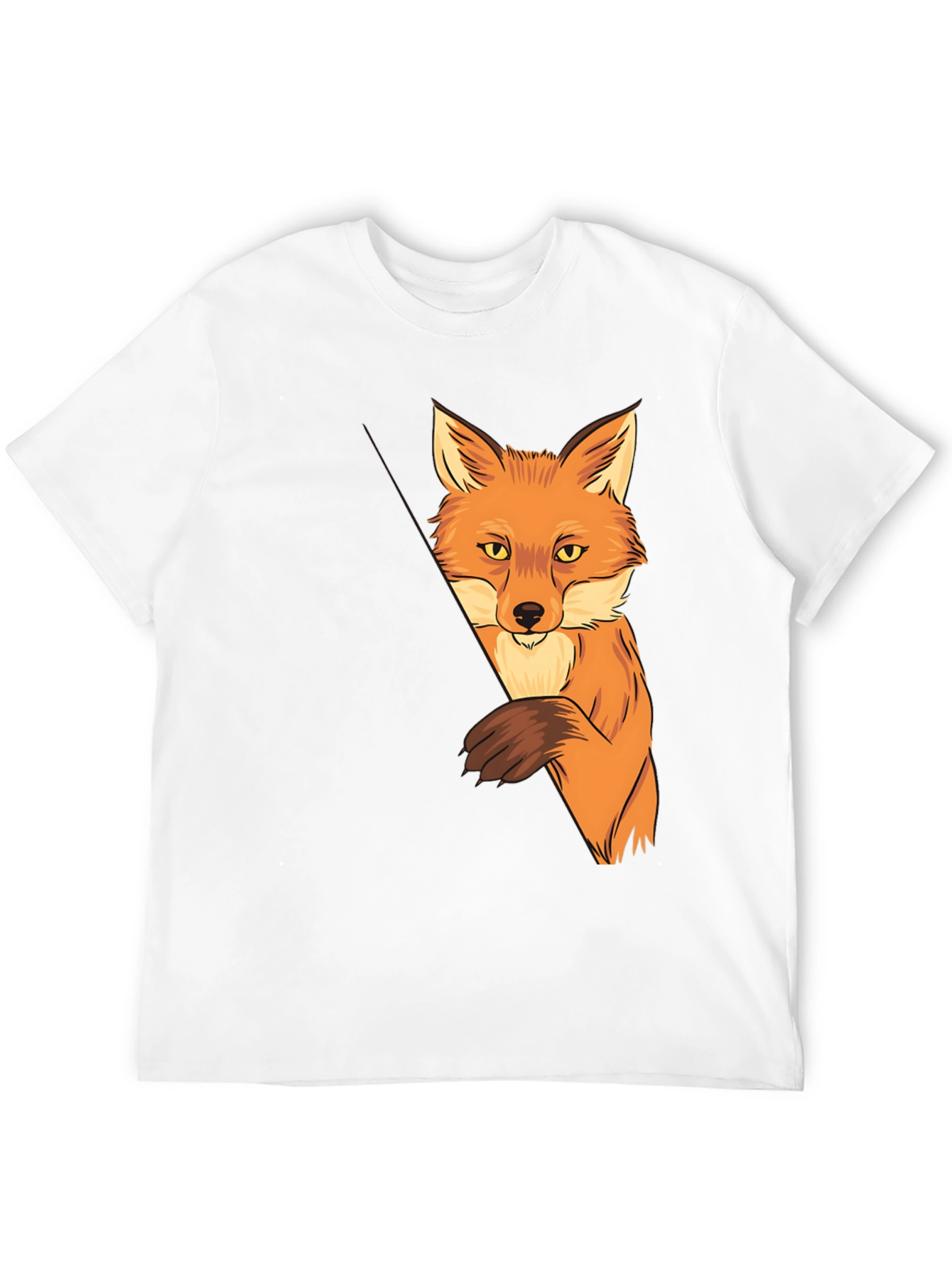 Fox Graphic Print Black T-Shirt