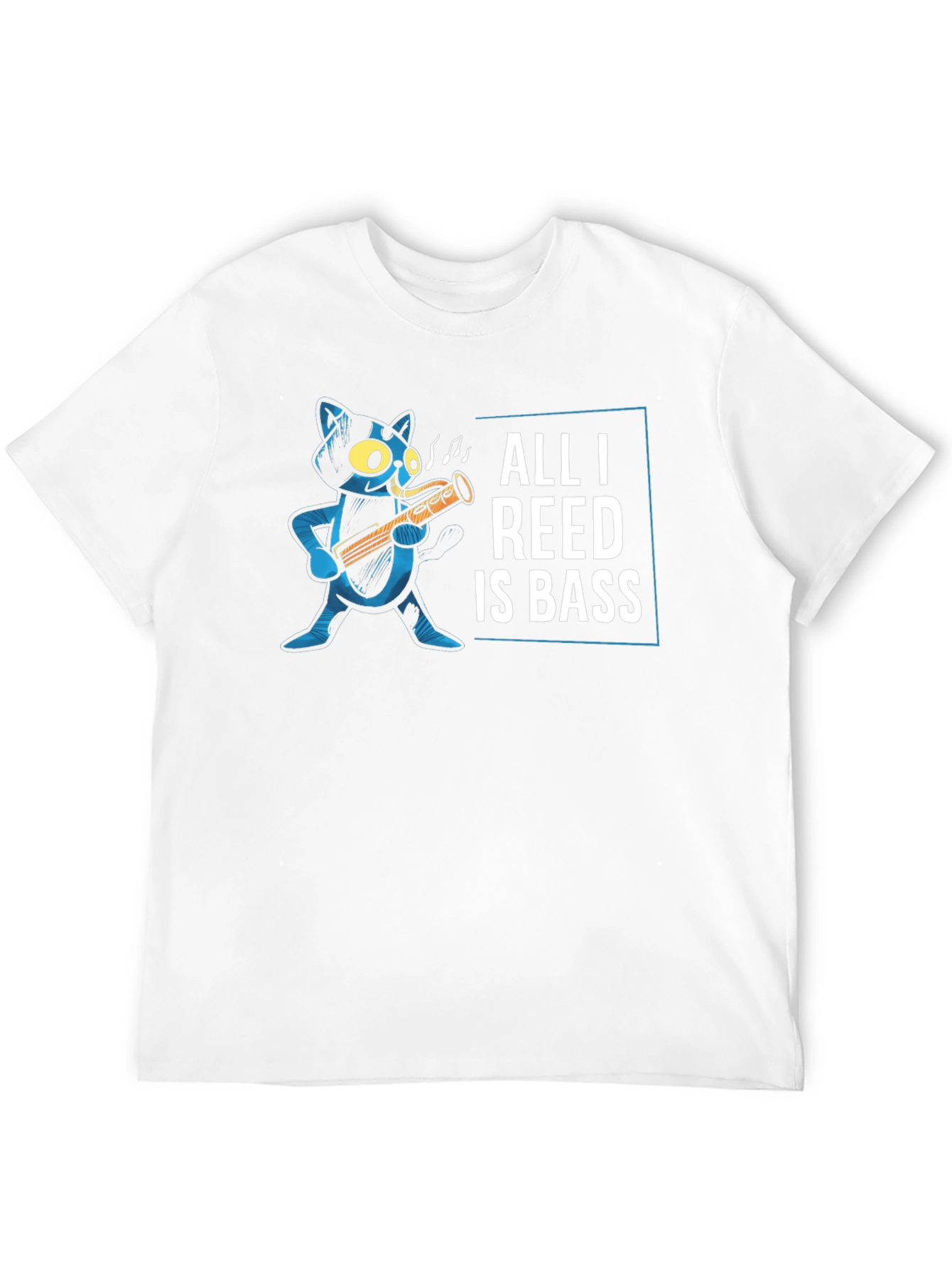 All I Reed Is Bass Funny Cat T-Shirt