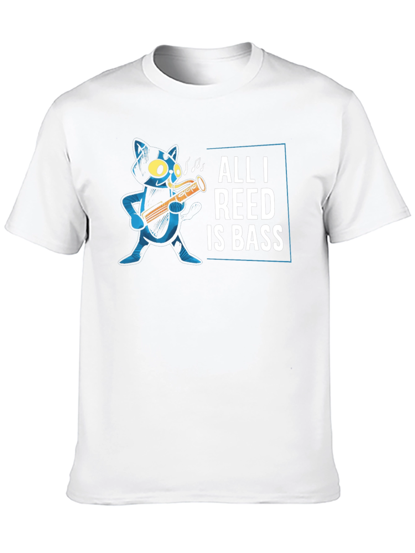 All I Reed Is Bass Funny Cat T-Shirt