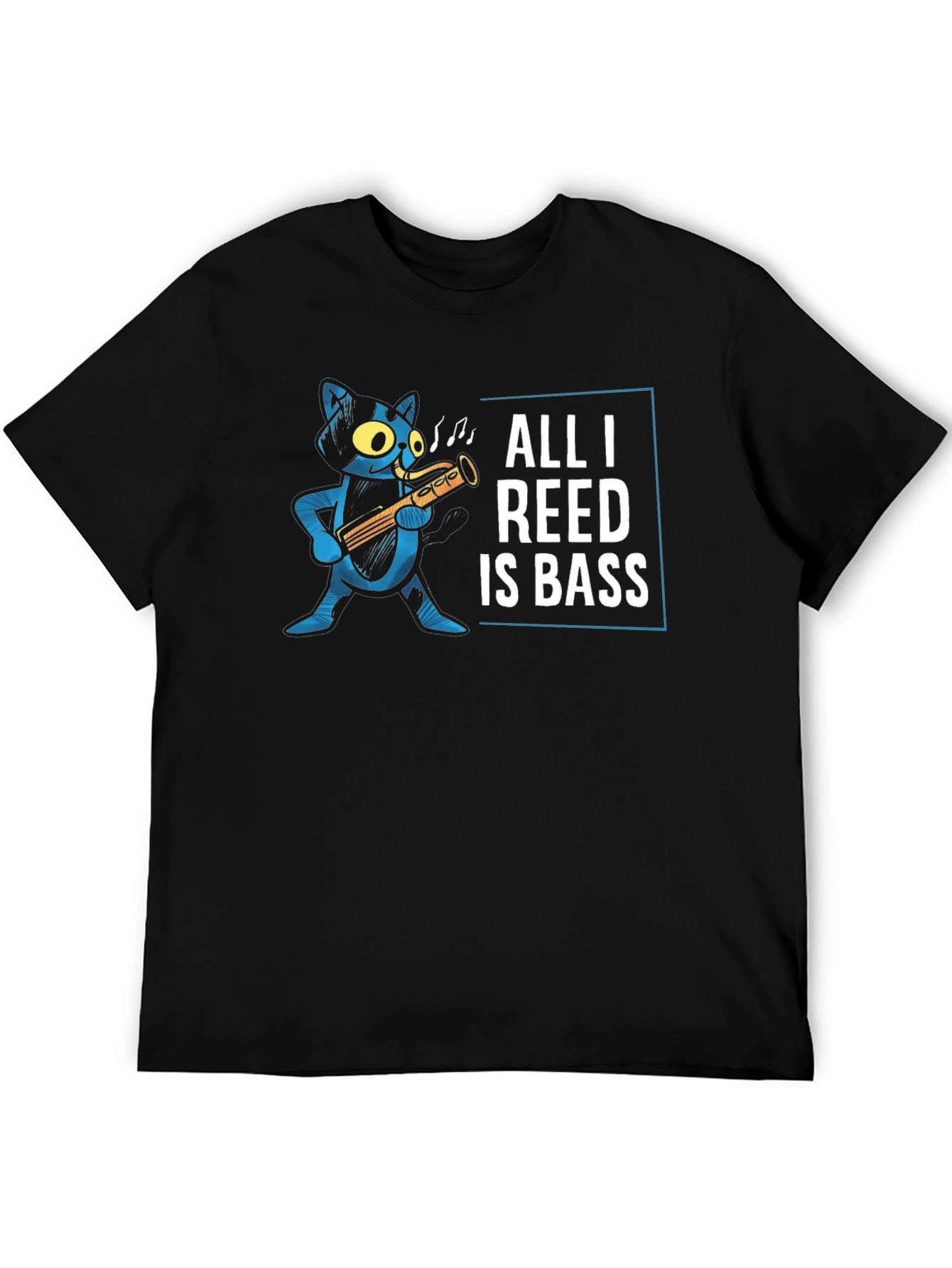 All I Reed Is Bass Funny Cat T-Shirt