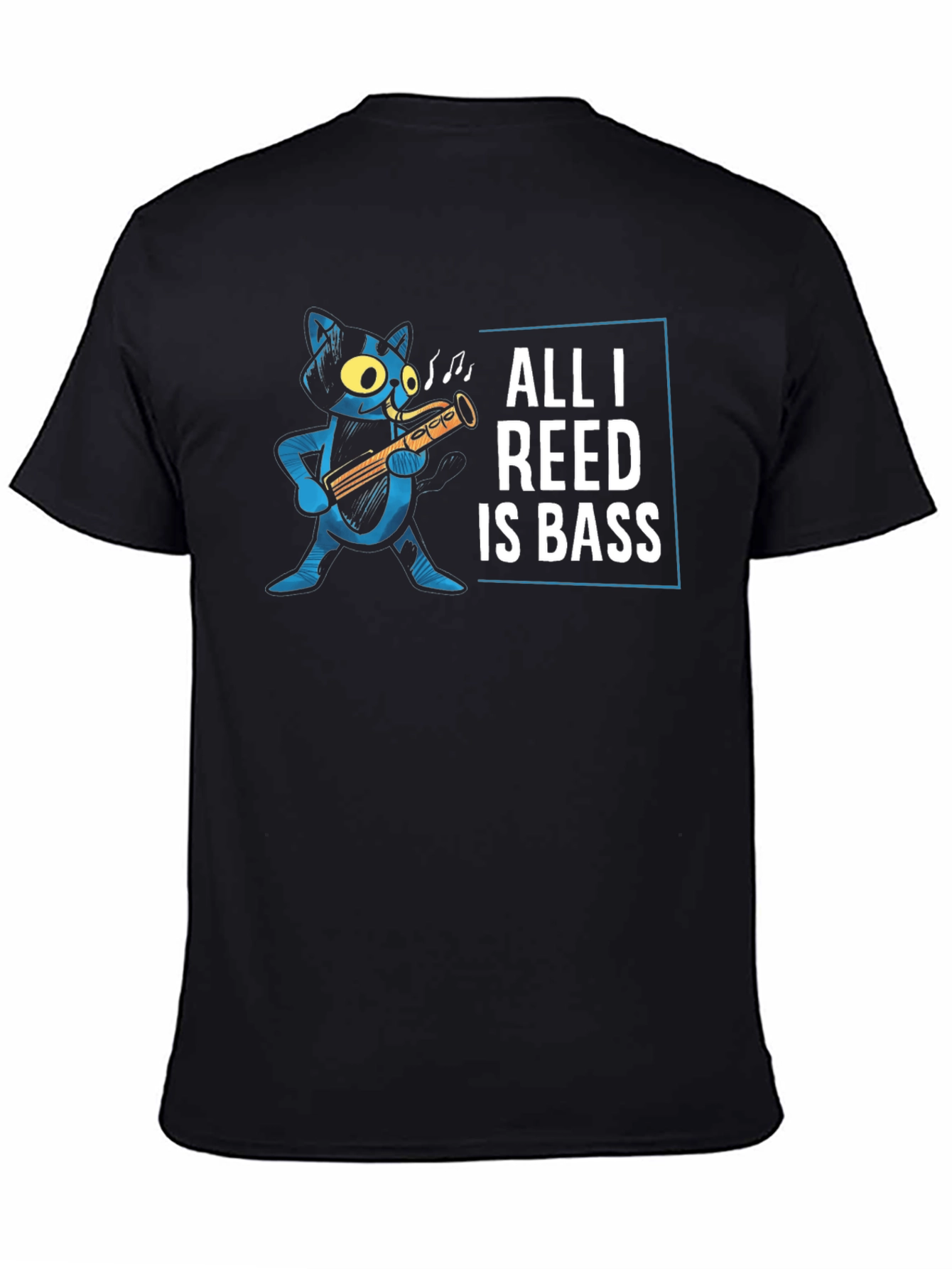 All I Reed Is Bass Funny Cat T-Shirt