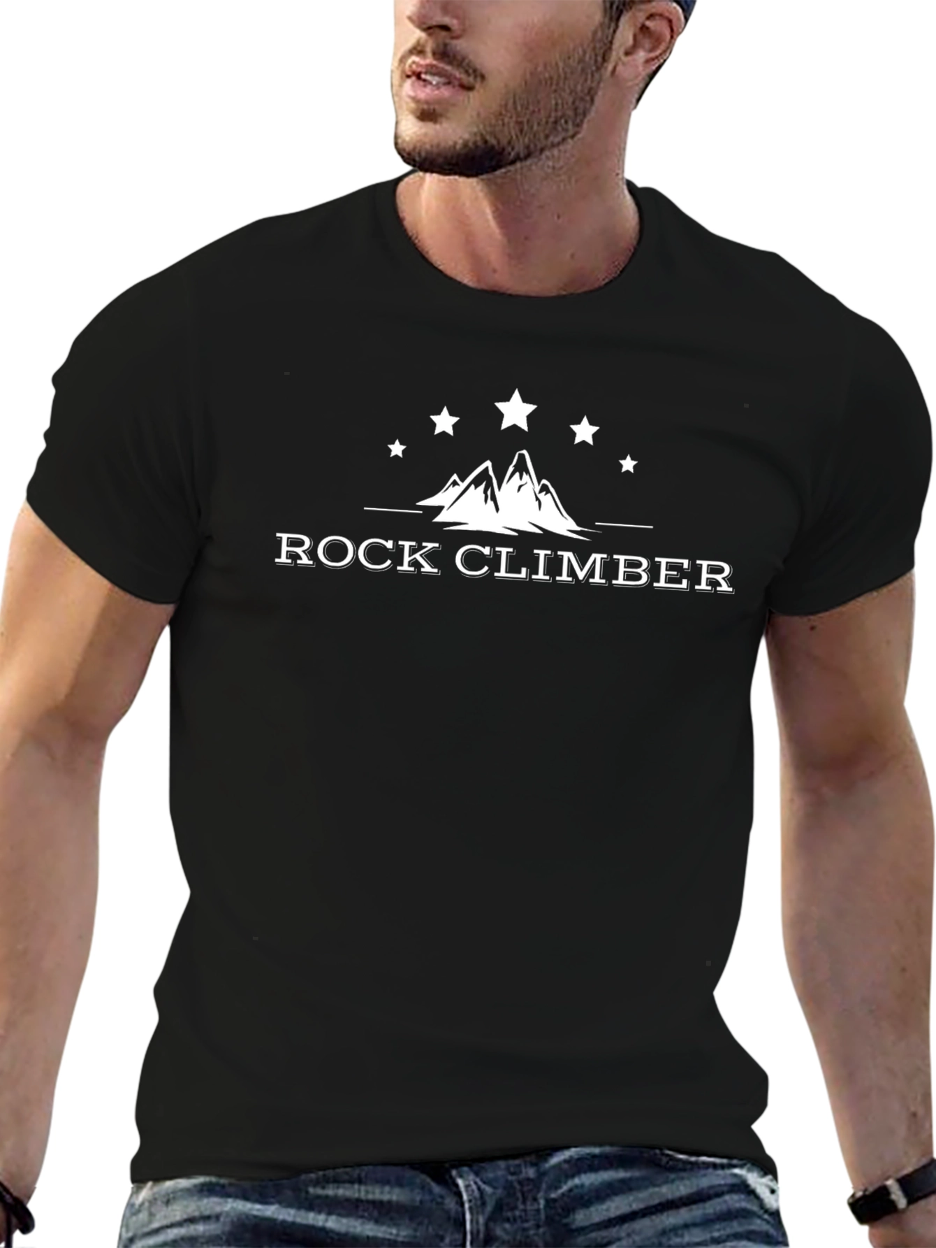 Rock Climber Graphic Tee - Mens Black T-Shirt