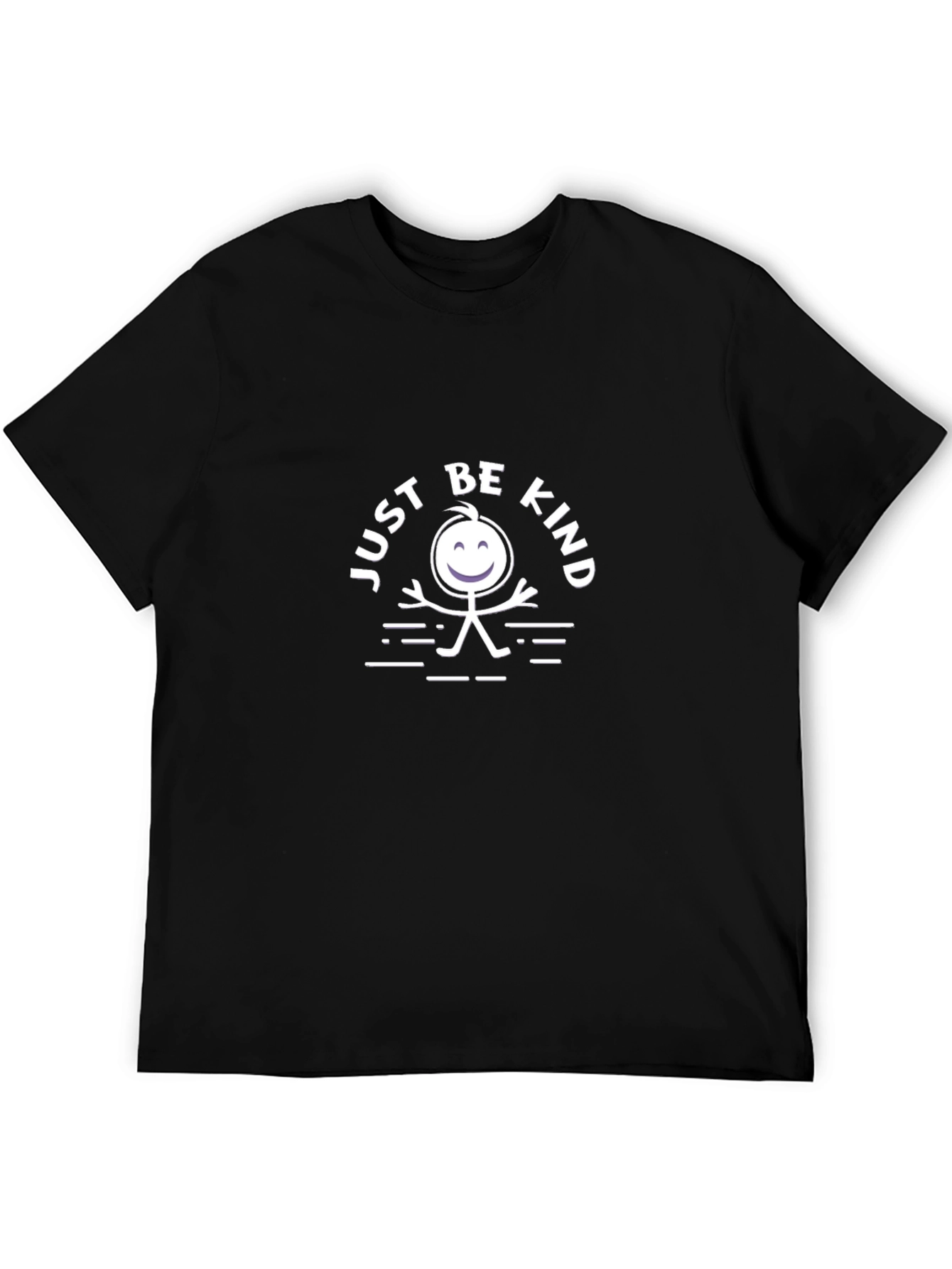 Just Be Kind Graphic Tee - Black Cotton T-Shirt