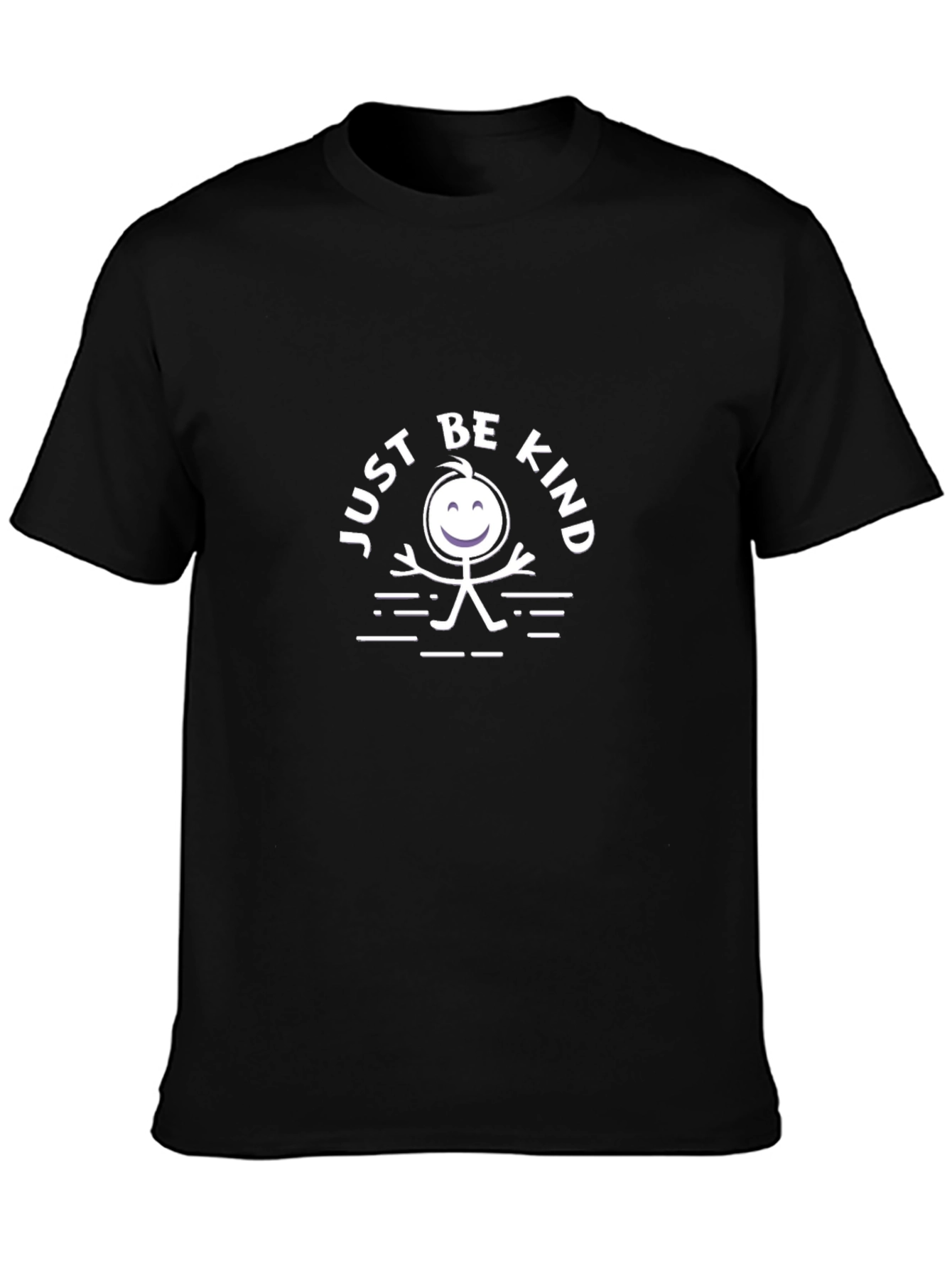 Just Be Kind Graphic Tee - Black Cotton T-Shirt