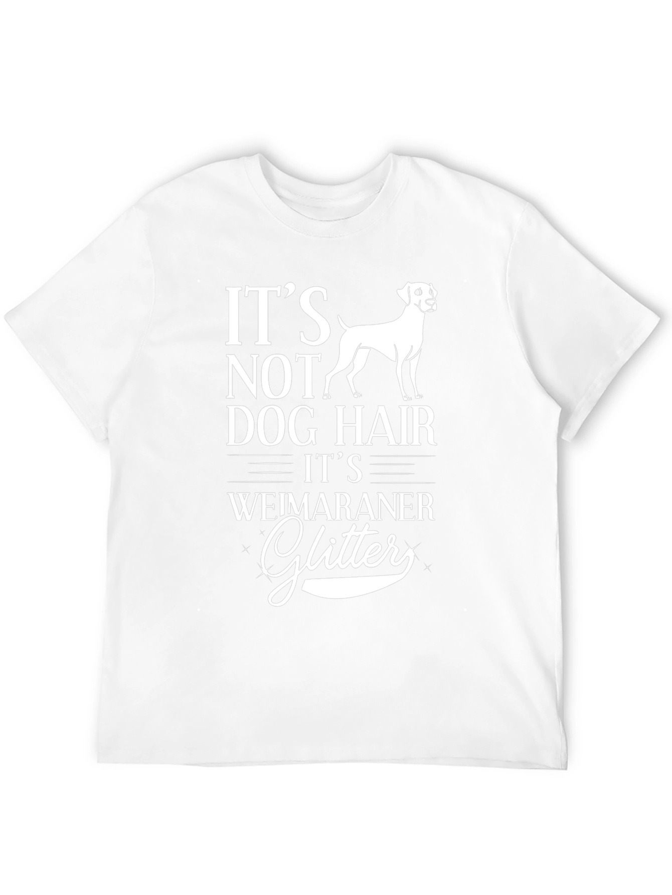 Weimaraner Dog Hair Glitter T-Shirt