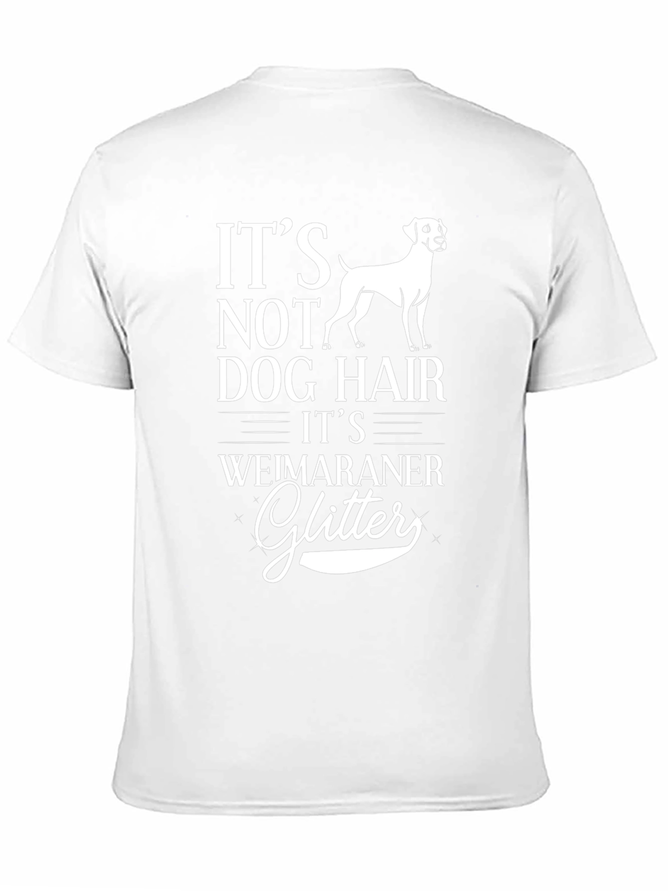 Weimaraner Dog Hair Glitter T-Shirt