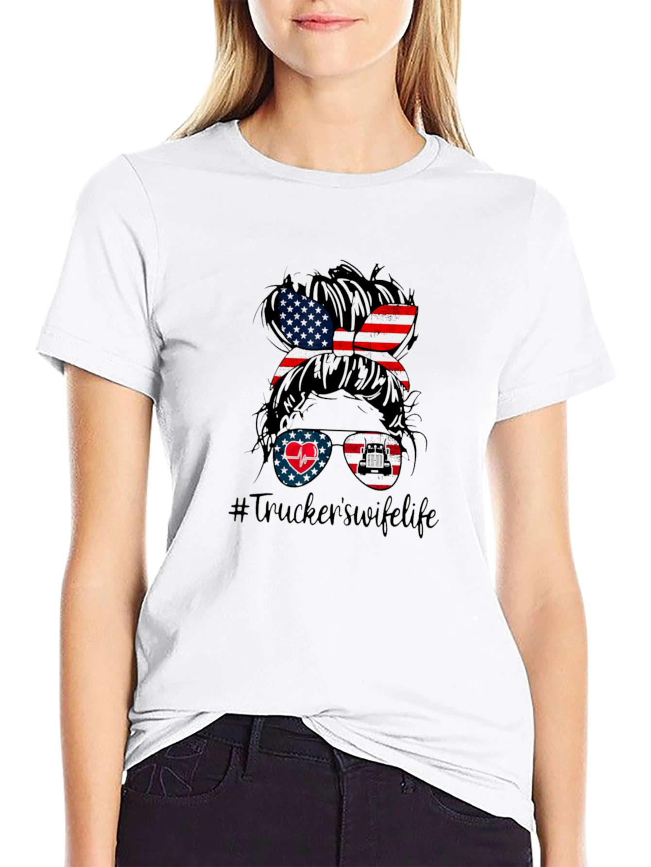 Truckers Wife Life Graphic Tee