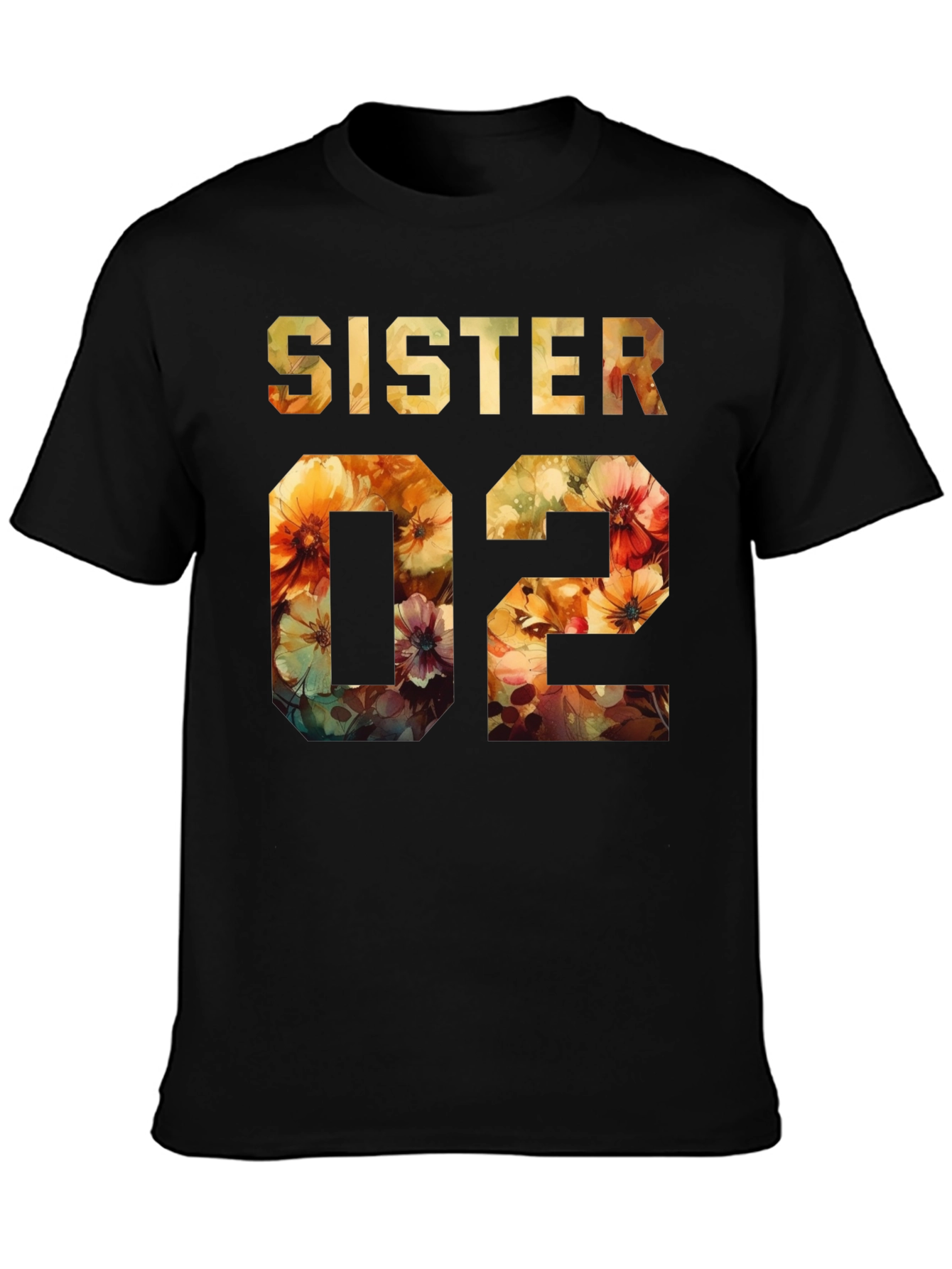 Sister 02 Floral Design Tee
