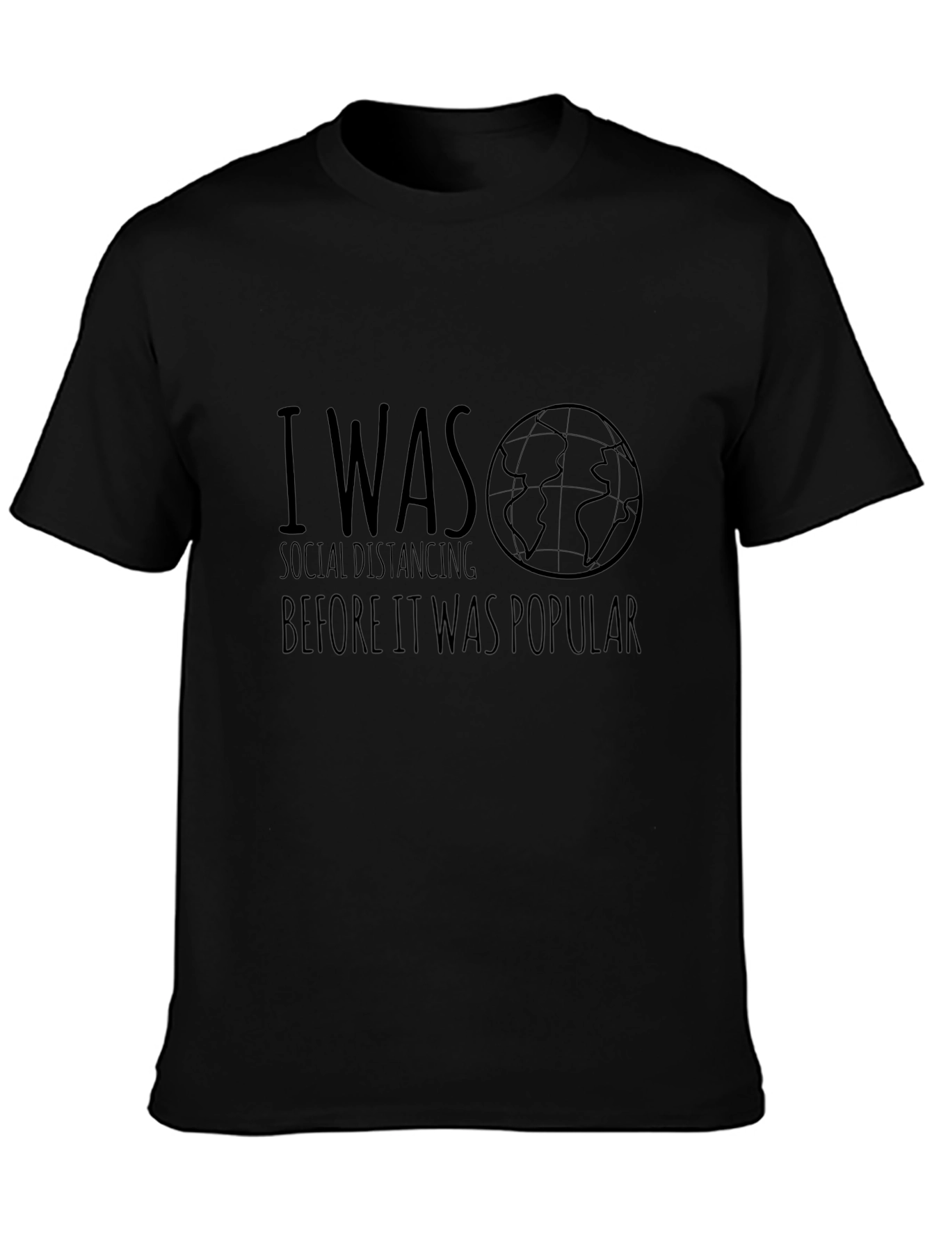 Social Distancing T-Shirt - Black Graphic Tee