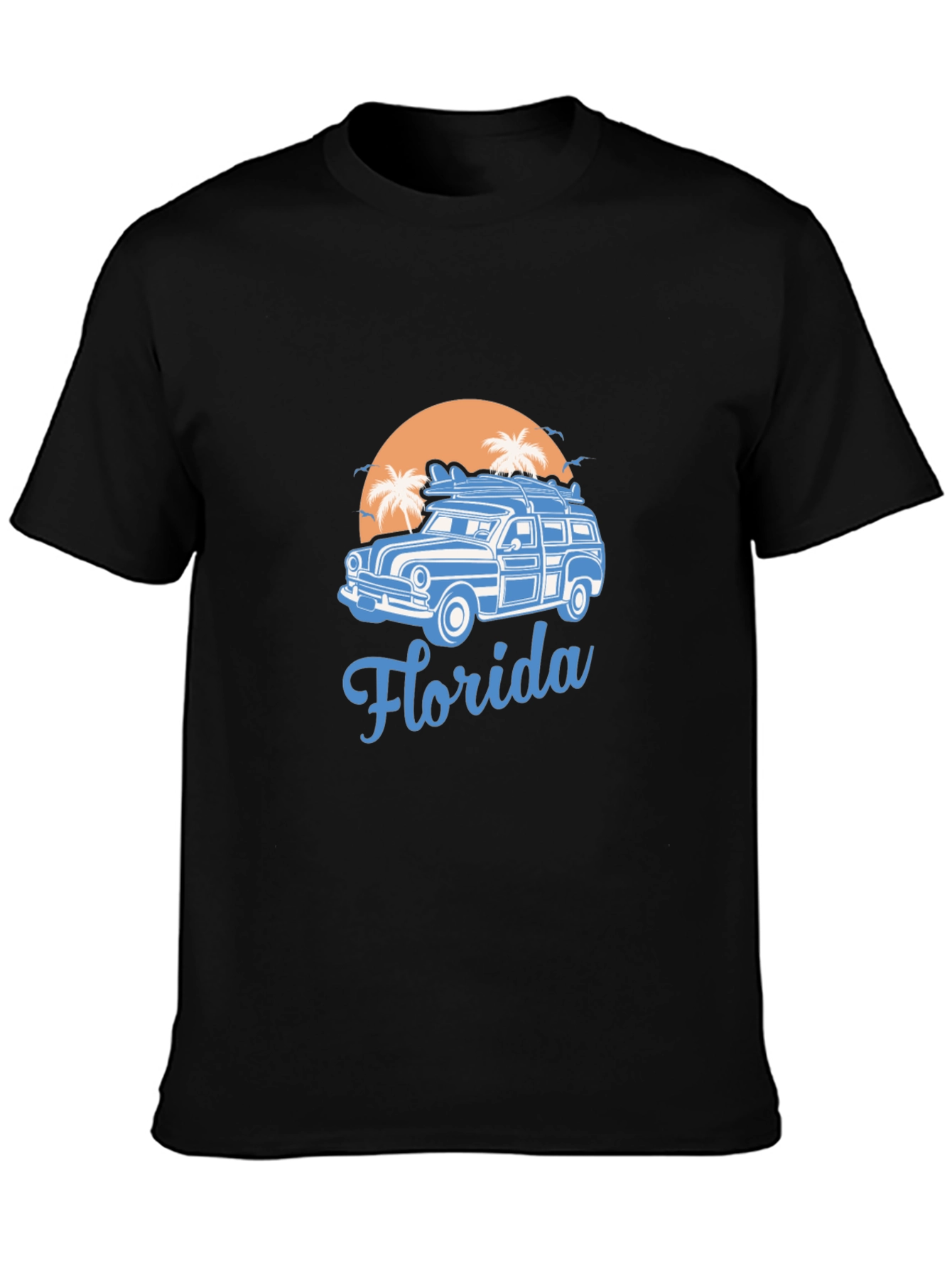 Florida Surf Car T-Shirt - Retro Beach Vibes