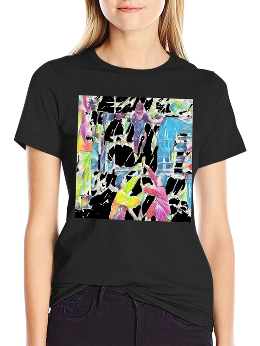 Abstract Graphic Print Crew Neck T-Shirt