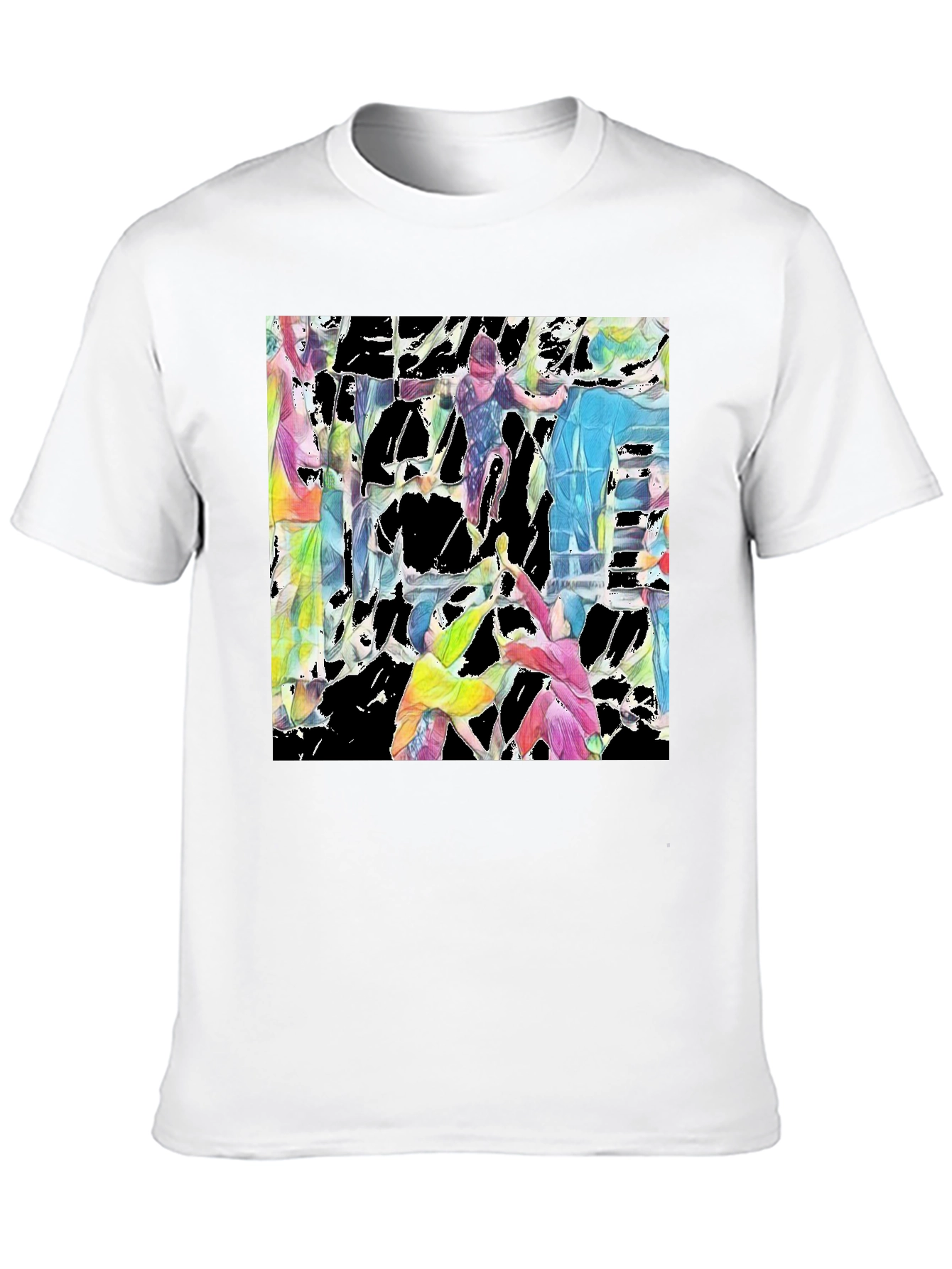 Abstract Graphic Print Crew Neck T-Shirt