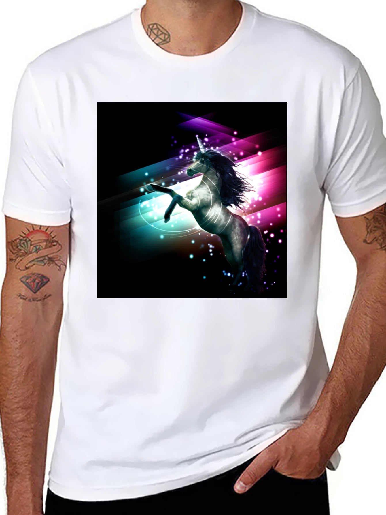 Unicorn Graphic Black T-Shirt