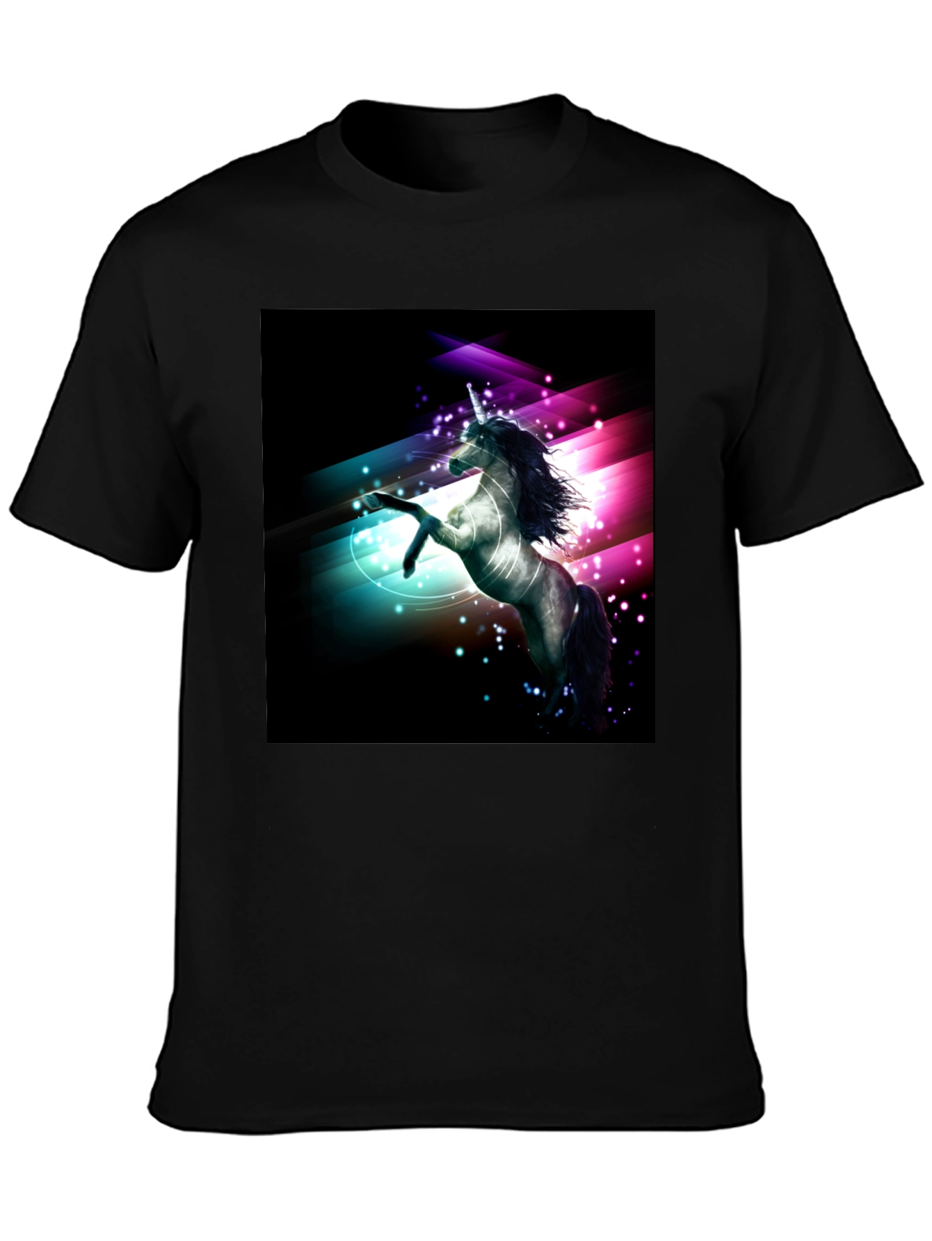 Unicorn Graphic Black T-Shirt