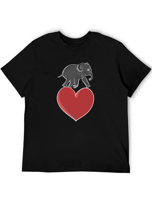Elephant on Heart Graphic Tee