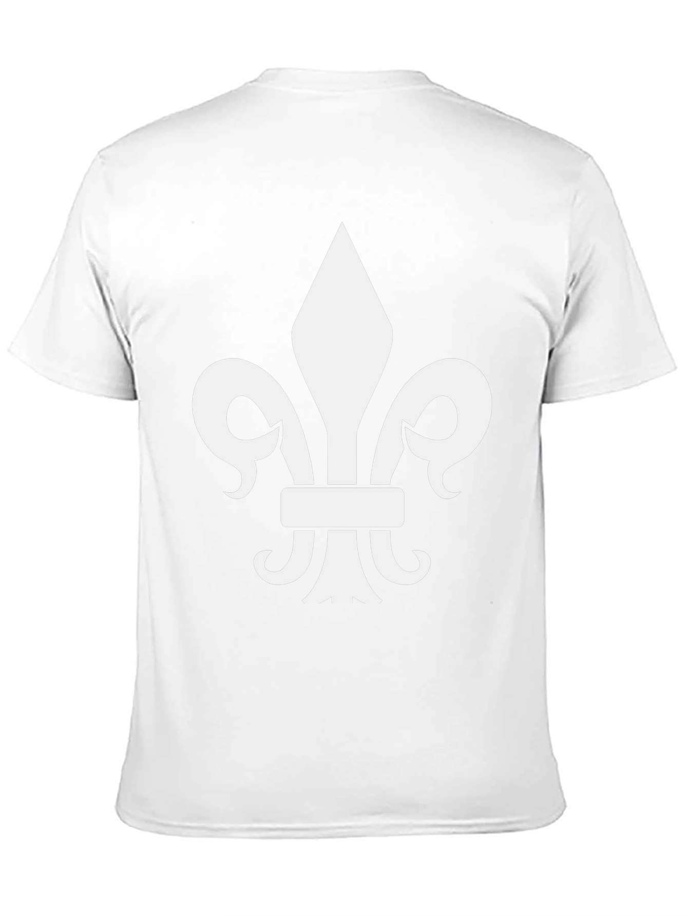 Black T-Shirt with Fleur-de-lis Design