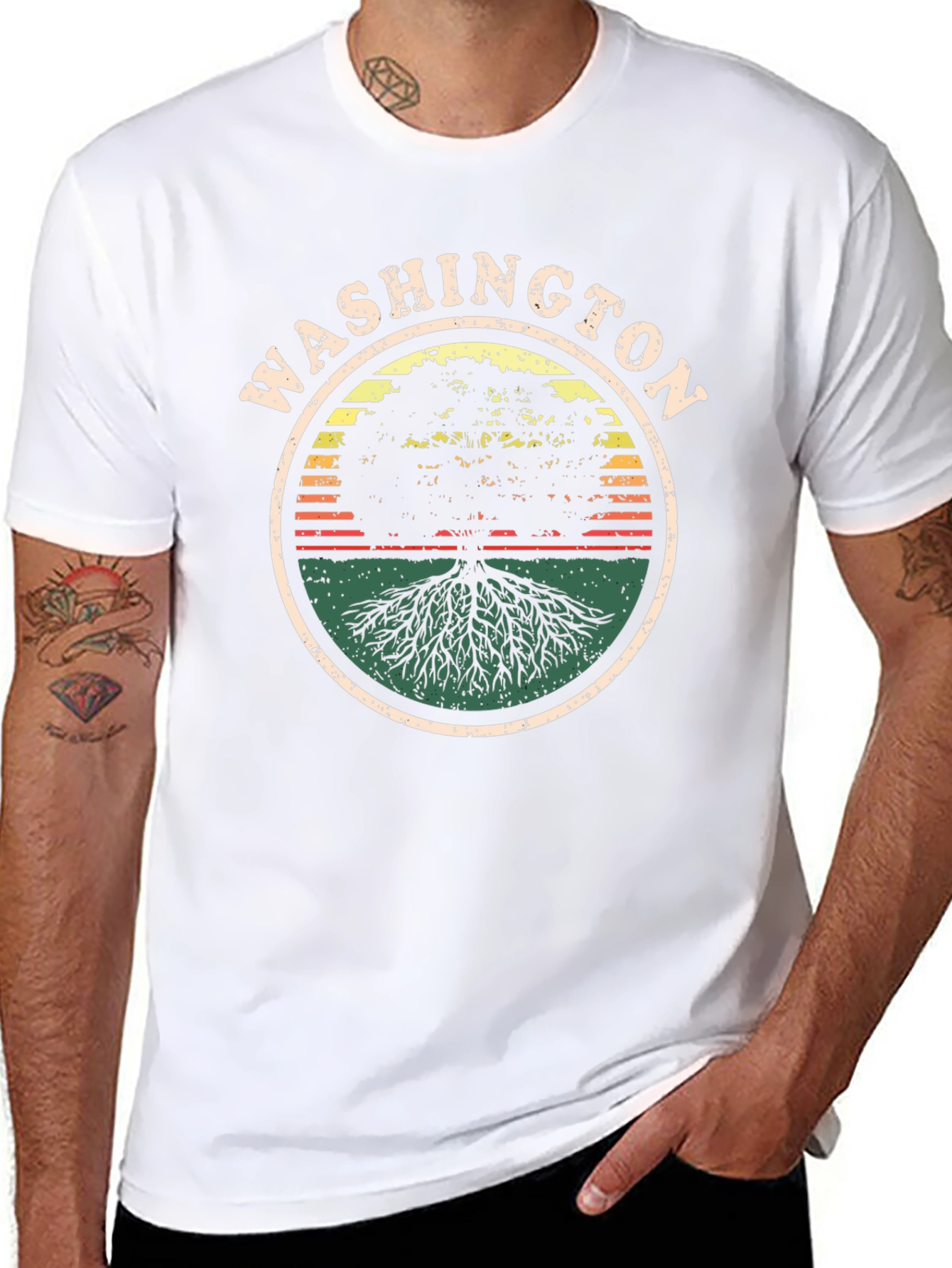 Washington Tree Graphic Tee - Black