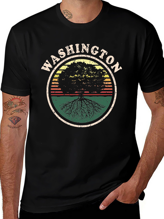 Washington Tree Graphic Tee - Black