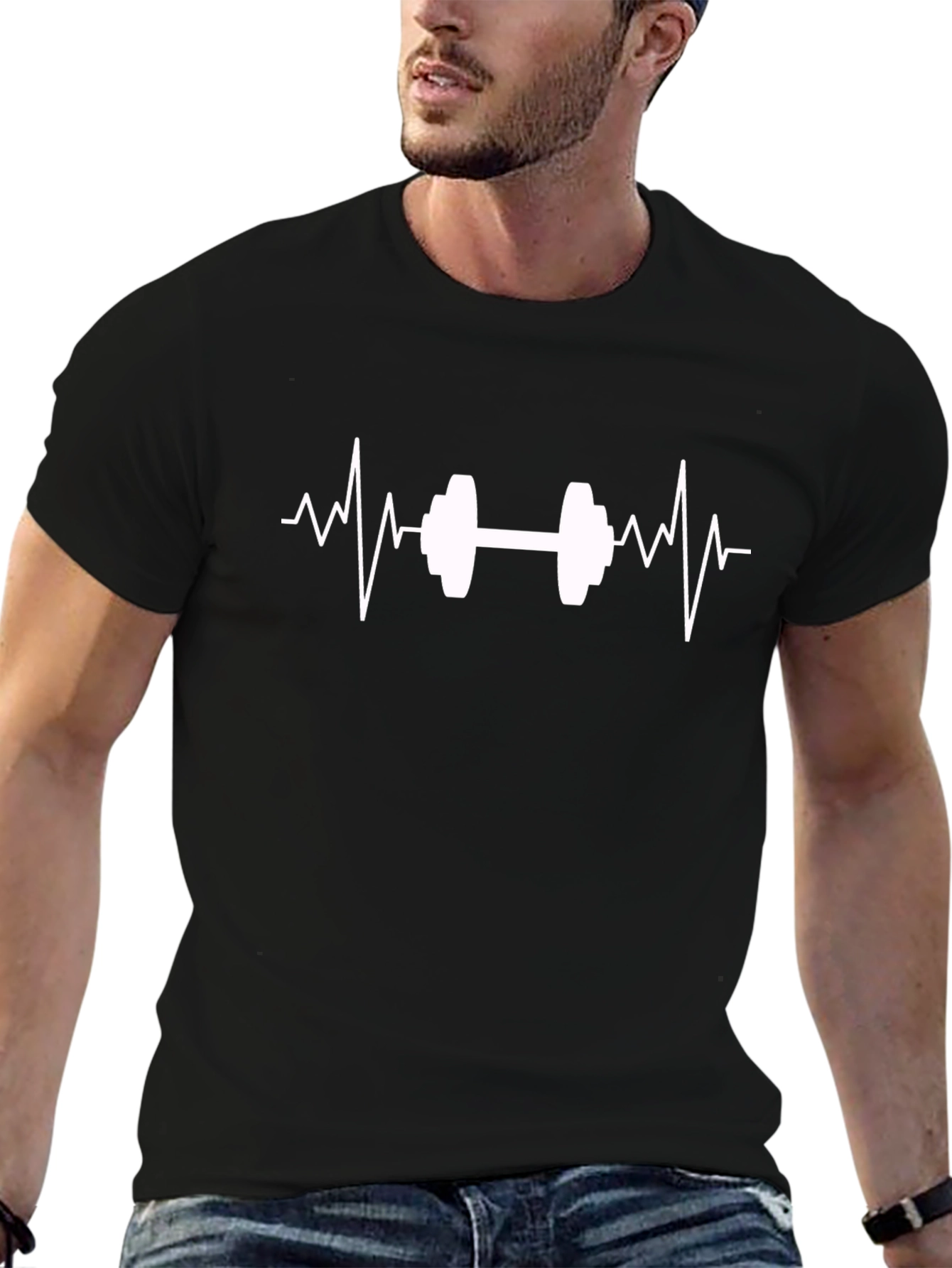 Fitness Heartbeat T-Shirt - Gym Lovers Tee